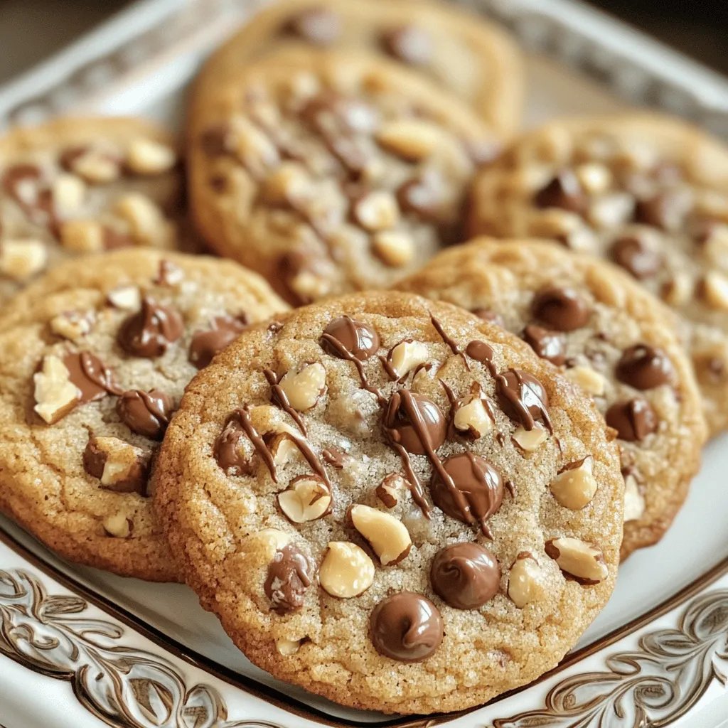 The key to making delicious chocolate chip pudding cookies lies in using the right ingredients. Here’s what you need: - 1 cup unsalted butter - 3/4 cup granulated sugar - 3/4 cup packed brown sugar - 1 teaspoon pure vanilla extract - 2 large eggs - 2 1/4 cups all-purpose flour - 1 package (3.4 oz) instant vanilla pudding mix - 1 teaspoon baking soda - 1/2 teaspoon fine sea salt - 2 cups semi-sweet chocolate chips - 1/2 cup chopped nuts (optional) Each ingredient plays a role in creating cookies that are soft, chewy, and full of flavor. The unsalted butter gives a rich base, while the granulated and brown sugars add sweetness and depth. Eggs help bind everything together, and the instant vanilla pudding mix is the secret weapon. It adds moisture and makes the cookies extra tender. The all-purpose flour provides structure to the cookies, and the baking soda acts as a leavening agent. The fine sea salt balances the sweetness and enhances all the flavors. Finally, the semi-sweet chocolate chips bring that classic chocolate goodness, and the nuts, if you choose to add them, give a delightful crunch. For the full recipe, follow the steps to combine these ingredients and create a batch of cookies that will have everyone asking for more! - Set temperature to 350°F (175°C) - Prepare baking sheet with parchment paper - Combine butter, granulated and brown sugar - Use electric mixer for 3-4 minutes until fluffy - Mix in eggs one at a time - Add vanilla extract - Whisk flour, pudding mix, baking soda, and salt - Gradually mix dry ingredients into wet mixture - Avoid overmixing - Gently add chocolate chips and optional nuts - Use a tablespoon or cookie scoop for dough balls - Space them 2 inches apart - Bake for 10-12 minutes - Cool slightly before transferring to a rack Making these cookies is simple and fun. You’ll love how they turn out! Follow the steps closely, and you’ll have a batch of warm, gooey cookies. Check out the Full Recipe for more details. To make the best chocolate chip pudding cookies, start with room temperature ingredients. This helps them blend better and creates a smooth dough. If your butter or eggs are cold, your cookies may not rise or spread well. Avoid overmixing the dough. Mix just until you see no dry flour. Overmixing can lead to tough cookies, while gentle mixing keeps them soft and chewy. Check for doneness by looking at the edges. They should be lightly golden, while the center remains soft. If they look too raw, bake for another minute or two. Remember, cookies continue to cook after you take them out. Let cookies cool on the baking sheet for about five minutes. This helps them set and makes transferring easier. Then, move them to a wire rack to cool completely. For a beautiful touch, drizzle melted chocolate over the cookies. This makes them look fancy and taste even better. Use a spoon or a squeeze bottle for the drizzle. Serve your cookies with a cold glass of milk. This classic pairing enhances the chocolate flavor and makes for a delightful treat. Enjoy every bite! {{image_4}} When it comes to chocolate chip pudding cookies, the fun doesn't stop with the basic recipe. You can easily mix things up for new flavors and textures. - Try chocolate pudding mix instead of vanilla: This adds a rich chocolate flavor. It makes the cookies even more decadent. - Add spices or extracts: You can try almond extract or a pinch of cinnamon. These small tweaks can elevate the cookie's taste. - Substitute different types of chocolate: Dark chocolate or white chocolate chips can add unique flavors. You can even mix them for a fun twist. - Incorporate dried fruits or oats: Chopped dried cherries or oats add chewiness. They also bring a fruity or nutty flavor. - Gluten-free options: Use almond flour or coconut flour to make these cookies gluten-free. This way, everyone can enjoy them. - Vegan substitutions: Swap eggs for flaxseed meal or applesauce for an egg-free recipe. This keeps the cookies tasty and suitable for vegans. With these variations, every batch can be a new adventure. Don't hesitate to experiment! To keep your Chocolate Chip Pudding Cookies fresh, store them at room temperature. Place them in an airtight container. This helps keep the cookies soft and chewy. I recommend using a container that seals well. You can also put a slice of bread in the container. It helps maintain moisture. For long-term storage, you can freeze the raw dough. Scoop the dough into balls and place them on a baking sheet. Freeze them for about an hour, then transfer the balls to a freezer bag. This way, you can bake fresh cookies anytime. If you have baked cookies left, freeze them too. Place them in a freezer-safe container or bag. Make sure to remove air to prevent freezer burn. When you want a cookie, just take one out and let it thaw. You can even warm it in the oven for a few minutes for that fresh-baked taste. For the full recipe, check back to ensure you get the best results! To make these cookies, you will need some key ingredients. Here’s what you need: - 1 cup unsalted butter - 3/4 cup granulated sugar - 3/4 cup packed brown sugar - 1 teaspoon pure vanilla extract - 2 large eggs - 2 1/4 cups all-purpose flour - 1 package (3.4 oz) instant vanilla pudding mix - 1 teaspoon baking soda - 1/2 teaspoon fine sea salt - 2 cups semi-sweet chocolate chips - 1/2 cup chopped nuts (optional) First, cream the butter and sugars together until light and fluffy. Then, add in the eggs and vanilla. In a separate bowl, mix the dry ingredients. Next, combine the wet and dry mixtures gently. Finally, fold in the chocolate chips and nuts. Bake at 350°F for 10-12 minutes. For the full recipe, check the earlier section. Adding pudding mix to cookies helps keep them moist. The pudding mix adds extra creaminess and flavor. This means your cookies will be softer and chewy. It also helps with the overall texture. Plus, it adds a nice vanilla flavor that pairs well with chocolate. Yes, you can make some substitutions. If you want, you can use margarine instead of butter. For a different flavor, try using chocolate pudding mix. Instead of semi-sweet chocolate chips, use dark or white chocolate chips. If you're out of eggs, applesauce can work as a substitute. Just remember that these changes may affect taste and texture. These cookies stay fresh for about a week at room temperature. Store them in an airtight container to keep them soft. If you want them to last longer, you can freeze them. They keep well in the freezer for up to three months. Just make sure to wrap them tightly. To get chewy cookies, start with room temperature butter. This helps create the right texture. Don’t overmix the dough, as this can make cookies tough. Also, take them out of the oven when they look slightly underbaked. They will continue to cook as they cool. You now have a complete guide for making Chocolate Chip Pudding Cookies. We covered the ingredients, step-by-step instructions, and important tips for success. Remember, using room temperature ingredients and avoiding overmixing helps improve texture. Feel free to explore flavor variations or dietary adjustments to suit your needs. Storing cookies correctly will keep them fresh longer. With these insights, you can bake delicious cookies that everyone will enjoy. Happy baking!