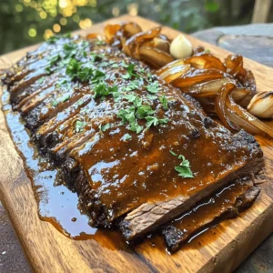 To make a great slow cooker beef brisket, you need these key ingredients: - 4 lbs beef brisket - 2 tablespoons olive oil - 1 large onion, thinly sliced - 4 cloves garlic, finely minced - 2 cups beef broth or stock - 1/4 cup soy sauce (low sodium recommended) - 1/4 cup packed brown sugar - 2 tablespoons apple cider vinegar - 2 teaspoons smoked paprika - 1 teaspoon ground cumin - 1 teaspoon freshly ground black pepper - 1 teaspoon salt - Fresh parsley, chopped, for garnish (optional) For the best results, choose a well-marbled brisket. This cut has fat that melts during cooking. It keeps the meat juicy and flavorful. Look for: - Flat cut brisket: Leaner and easier to slice. - Point cut brisket: Richer and more tender, perfect for shredding. Both cuts yield delicious results in the slow cooker, so pick what you like best. Seasoning is key to a tasty brisket. Here are some ideas to elevate the flavor: - Add a dash of Worcestershire sauce for depth. - Use fresh herbs like thyme or rosemary for a fragrant touch. - Try a pinch of cayenne pepper for some heat. Feel free to mix and match these suggestions. They can help you create a dish that matches your taste. For the complete cooking steps, check out the Full Recipe. To start, gather your ingredients. You will need 4 lbs of beef brisket, olive oil, onion, garlic, beef broth, soy sauce, brown sugar, apple cider vinegar, smoked paprika, cumin, black pepper, and salt. First, heat 2 tablespoons of olive oil in a large skillet. When the oil is hot, add the brisket. Sear each side for 4-5 minutes until it gets a nice, brown crust. This step adds great flavor. Once done, take the brisket out and place it on a cutting board. Next, add the sliced onion to the skillet. Cook the onion for about 5 minutes until it softens. Then, add 4 cloves of minced garlic and cook for another minute. The smell will be amazing! Now, it's time to prepare the slow cooker. Pour 2 cups of beef broth into it. Then add 1/4 cup of soy sauce, 1/4 cup of brown sugar, and 2 tablespoons of apple cider vinegar. Sprinkle in 2 teaspoons of smoked paprika, 1 teaspoon of cumin, 1 teaspoon of black pepper, and 1 teaspoon of salt. Stir well to mix everything, making sure the brown sugar dissolves. Next, layer the sautéed onions and garlic at the bottom of the slow cooker. Place the seared brisket on top of the onions. Don't forget to pour any leftover juices from the skillet over the brisket. Cover the slow cooker and set it to cook. You can choose low for 8-10 hours or high for 4-5 hours. The brisket will be done when it is fork-tender. Once the cooking time ends, carefully take the brisket out of the slow cooker. Let it rest for 10 minutes on a cutting board. This helps keep it tender. Slice or shred the brisket against the grain. If you want a thicker sauce, pour the cooking liquid into a saucepan. Simmer it until it reduces to your liking. To serve, place the sliced or shredded brisket on a platter. Drizzle the rich sauce over it. If you like, add some chopped parsley on top for freshness. Enjoy your flavorful slow cooker beef brisket! For the full recipe, check it out! To make your brisket super tender, you need to cook it low and slow. This means setting your slow cooker on low for 8-10 hours. The long cooking time lets the meat break down. It also helps the flavors mix well. Always choose a good cut of brisket. Look for marbling; it adds flavor and moisture. One common mistake is not searing the brisket first. Searing adds a nice crust and deep flavor. Another mistake is using too much salt. Use just enough to enhance the taste. Lastly, avoid lifting the lid while it cooks. Each peek lets heat escape and slows the cooking. Brisket pairs well with many sides. Try mashed potatoes or creamy coleslaw. Roasted vegetables also add color and taste. For a lighter option, serve it with a fresh salad. You can even add some crusty bread to soak up the delicious sauce. For the full recipe, check out the savory slow cooker beef brisket. {{image_4}} You can make this dish more colorful and nutritious by adding vegetables. Carrots, potatoes, or bell peppers work great. Just chop them into bite-sized pieces and add them to the slow cooker with the brisket. The veggies soak up the tasty juices and cook perfectly. This addition not only boosts flavor but also adds texture to your meal. Switching up the sauce can change the whole taste of your brisket. For a tangy twist, try using a mix of barbecue sauce and honey. If you want something richer, a red wine sauce can add depth. You can also experiment with mustard, Worcestershire sauce, or even a blend of herbs. Each option brings unique flavors, making your brisket fun to explore. If you like heat, adding spices can give your brisket a kick. Try mixing in cayenne pepper, chili powder, or even a dash of hot sauce. You can also use spicy mustard in your marinade. This spicy version is perfect if you want something bold and exciting. Just be careful not to overdo it; a little spice goes a long way! After enjoying your savory slow cooker beef brisket, store any leftovers properly. Place the brisket in an airtight container. Cool it down first, then cover it tightly. This keeps the moisture in and prevents it from drying out. You can also slice the brisket before storing. This way, it’s ready for your next meal. When you're ready to enjoy your leftover brisket, reheating it well is key. You can use a few methods: - Microwave: Place the brisket on a microwave-safe plate. Cover it with a damp paper towel. Heat on medium for 1-2 minutes or until warm. - Oven: Preheat your oven to 300°F (150°C). Wrap the brisket in foil and heat for about 20-30 minutes. This method keeps the meat moist. - Stovetop: Slice the brisket and place it in a skillet over low heat. Add a splash of beef broth or water. Cook until the brisket is heated through. Each method brings back the rich flavors of the brisket. If you want to save brisket for later, freezing is a great option. First, let the brisket cool completely. Slice or leave it whole, depending on your preference. Wrap it tightly in plastic wrap, then in aluminum foil. This double wrap helps avoid freezer burn. Label the package with the date. To thaw, place the brisket in the fridge overnight. If you're in a hurry, you can use the microwave's defrost setting. Always reheat brisket thoroughly before serving. Enjoy the tasty delight even after storing! Slow-cooked brisket usually takes about 8 to 10 hours on low. If you're in a hurry, you can cook it on high for about 4 to 5 hours. The key is to check if it’s fork-tender. Tender brisket means it’s ready to enjoy! Yes, you can skip searing the brisket. However, searing adds rich flavor and a nice crust. If you choose not to sear, just place the brisket directly in the slow cooker. Add your broth and seasonings, and it will still be tasty. I recommend using low-sodium beef broth. This helps control the salt level in your dish. A rich, flavorful broth enhances the brisket's taste. You can also use homemade broth for a deeper flavor. For the recipe, any quality beef broth works well! For more details on how to make this dish, check out the Full Recipe. In this blog post, we explored the best ingredients for a delicious brisket. We covered key cuts of beef, spices to enhance flavor, and step-by-step guidance for cooking. You learned tips for perfect tenderness and common mistakes to avoid. We also discussed variations, storage options, and answered key questions. Brisket can be simple and tasty if you follow these tips. Enjoy your cooking journey and savor the results!