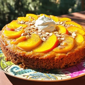 To make a delightful summer peach cake, you need simple and fresh ingredients. Here is the list: - 2 cups all-purpose flour - 1 ½ teaspoons baking powder - ½ teaspoon baking soda - ½ teaspoon salt - ¾ cup unsalted butter, softened - 1 cup granulated sugar - ½ cup brown sugar, packed - 3 large eggs at room temperature - 1 teaspoon pure vanilla extract - 1 cup buttermilk, at room temperature - 2 cups fresh peaches, peeled and sliced - 1 teaspoon ground cinnamon (for sprinkling) - ¼ cup sliced almonds (for topping) These ingredients blend well to create a moist and tasty cake. The peaches add a sweet touch, while the almonds give a nice crunch. You can add your favorite flavors to this cake. Here are some ideas: - Nuts: Try walnuts or pecans for added texture. - Spices: Add a pinch of nutmeg for warmth. - Zest: Lemon or orange zest brightens the flavor. - Fruits: Mix in blueberries or raspberries for a fruity twist. Feel free to get creative! Each variation gives the cake a new charm. Choosing ripe peaches is key to a great cake. Here are tips to find the best ones: - Look: Choose peaches that are firm yet slightly soft when pressed. - Smell: Ripe peaches have a sweet, fragrant aroma. - Color: Look for a vibrant yellow or golden hue. Avoid greenish ones. Fresh peaches make all the difference in flavor. Always select the best for your summer peach cake! Let’s make your summer peach cake shine! First, gather your ingredients. You will need flour, baking powder, baking soda, salt, butter, sugars, eggs, vanilla, buttermilk, fresh peaches, cinnamon, and almonds. Here's how to start: 1. Preheat your oven to 350°F (175°C). 2. Prepare the cake pan by greasing it with butter and dusting it with flour. This keeps your cake from sticking. 3. Mix the dry ingredients in a medium bowl. Whisk together the flour, baking powder, baking soda, and salt. Set this mix aside. Next, let’s create the cake batter. 1. Cream the butter and sugars in a large bowl. Use a hand mixer on medium speed for 3-4 minutes. The mix should look light and fluffy. 2. Add the eggs one by one. Mix well after each egg. This makes your cake airy. 3. Stir in the vanilla extract until just combined. 4. Combine wet and dry ingredients. Slowly fold the dry mix into the wet mix. Alternate with buttermilk. Start and end with the flour mix. Stop when there are no flour streaks. 5. Fold in the peaches gently. Be careful not to mash them. 6. Pour the batter into your prepared pan. Use a spatula to smooth the top. 7. Add cinnamon and almonds on top for extra flavor and crunch. To bake your cake perfectly: - Check the baking time. Bake for 35 to 40 minutes. A toothpick should come out clean. - Cool the cake properly. Let it rest in the pan for 10 minutes. Then move it to a wire rack. - Keep an eye on it during the last few minutes. Ovens can vary, so watch for that golden brown color. By following these steps, you will have a delightful summer peach cake that is easy and tasty. For the complete recipe, check the Full Recipe section. When making Summer Peach Cake, avoid common pitfalls. First, don’t skip the room temperature ingredients. Cold butter or eggs can lead to a dense cake. Also, watch your mixing time. Overmixing the batter can cause the cake to be tough. Make sure to fold in the peaches gently. If you break them too much, the cake won’t have nice peach chunks. To keep your cake fresh, store it at room temperature. Use an airtight container to prevent drying out. If it's hot outside, consider refrigerating it. Just remember to bring it back to room temperature before serving. You can also freeze the cake. Wrap it tightly in plastic wrap and then place it in a freezer bag. This will keep it fresh for up to three months. For a fluffy cake, cream the butter and sugars well. This step adds air and creates a lighter texture. Use a hand mixer or stand mixer for best results. Make sure to alternate adding dry and wet ingredients. This helps to keep the batter light. Lastly, avoid overmixing once you add the flour. Stir until just combined for that perfect fluffy cake. For a complete guide, check the Full Recipe and enjoy your baking journey! {{image_4}} You can make a gluten-free peach cake with a few simple swaps. Use a gluten-free flour blend instead of all-purpose flour. Look for a blend that has xanthan gum. This helps the cake hold together well. Follow the same steps in the recipe for the best results. Your cake will still be soft and yummy. Feel free to mix in other fruits with your peaches. Berries like blueberries or raspberries work great. You can also add diced apples or pears for a twist. Just remember to keep the fruit pieces small. This way, they bake evenly into the cake. The extra flavors will give your cake a fun twist. You can change up the frosting to suit your taste. Cream cheese frosting adds a nice tang. You can also use whipped cream for a lighter touch. If you want something crunchy, try a crumb topping with oats and brown sugar. This adds texture and extra flavor to your cake. Get creative and make it your own! Check the Full Recipe for more ideas. This Summer Peach Cake shines when paired with simple sides. Fresh fruit salads work well. Try a mix of berries or citrus to balance the sweet cake. A scoop of vanilla ice cream enhances the peach flavor. You can also serve it with yogurt for a tangy twist. When it comes to drinks, iced tea is a great choice. The coolness complements the warmth of the cake. Lemonade adds a refreshing zing. For a special touch, serve it with sparkling water and a slice of lemon. If you prefer wine, a light rosé pairs nicely with the cake's fruity notes. Presentation can make your cake even more inviting. Place slices on colorful plates to catch the eye. Top each slice with a dollop of whipped cream. Add a few peach slices for a fresh look. You can also sprinkle some sliced almonds on top for crunch. Arrange the slices on a wooden board for a rustic vibe. For the full recipe, visit the recipe section. Enjoy your summer treat! To make peach cake without buttermilk, use milk instead. Add one tablespoon of lemon juice or vinegar to the milk. Let it sit for five minutes. This will create a buttermilk substitute. You can then use it in the recipe just like buttermilk. Yes, you can use canned peaches. Drain the peaches well to avoid excess moisture. Slice them into smaller pieces if needed. Keep in mind that fresh peaches give a better flavor and texture. If you choose canned, look for those packed in juice, not syrup. Store leftover cake in an airtight container. Place it at room temperature for two days. If you need to keep it longer, refrigerate it. Make sure to cover it well to prevent it from drying out. You can also freeze the cake. Wrap it tightly in plastic wrap and foil. It will stay fresh for up to three months. Enjoy your Summer Peach Cake later! In this blog, we explored how to make a delicious summer peach cake. I shared the key ingredients needed, including tips for selecting the best peaches. You learned step-by-step instructions to ensure your cake bakes perfectly every time. I highlighted common mistakes and storage tips to keep your cake fresh. Remember, variations can enhance flavors and cater to different diets. Serve your cake with great drinks and creative presentations. With these tips, you're ready to bake a delightful peach cake that everyone will love. Enjoy your baking journey!