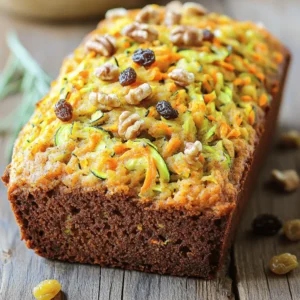 To make spiced zucchini carrot bread, gather these simple ingredients: - 1 medium zucchini, finely grated - 1 cup carrots, finely grated - 1 cup all-purpose flour - ¾ cup packed brown sugar - ½ cup granulated sugar - ½ cup vegetable oil - 3 large eggs - 1 teaspoon pure vanilla extract - 1 teaspoon baking soda - ½ teaspoon baking powder - 1 teaspoon ground cinnamon - ½ teaspoon ground nutmeg - ½ teaspoon salt - ½ cup chopped walnuts (optional) - ½ cup raisins (optional) These ingredients create a moist and flavorful bread. The zucchini and carrots add natural sweetness and moisture. The spices bring warmth and depth. If you like, add walnuts or raisins for extra texture. Using fresh ingredients will make your bread even better. For the full recipe, follow the steps to bring this delicious bread to life. 1. Preheating the Oven and Preparing the Pan First, I set my oven to 350°F (175°C). I grab a 9x5-inch loaf pan and grease it well with cooking spray. This makes sure the bread comes out easily. 2. Mixing the Wet Ingredients In a large bowl, I whisk together the brown sugar, granulated sugar, and vegetable oil. I mix until it's smooth. Then, I crack in three large eggs, one at a time. After each egg, I stir well. Finally, I add the pure vanilla extract and mix until everything is blended. 3. Combining the Dry Ingredients In another bowl, I sift together the all-purpose flour, baking soda, baking powder, ground cinnamon, ground nutmeg, and salt. I make sure these dry ingredients are mixed well. This helps the bread rise evenly and taste great. 1. Adding Zucchini and Carrots to the Batter I slowly add the dry mix to the wet mix. I stir gently until it’s just combined. I fold in the grated zucchini and carrots now. If I want, I can also mix in walnuts and raisins for extra flavor. 2. Pouring Batter into the Loaf Pan Next, I pour the batter into the prepared loaf pan. I smooth the top with a spatula to make it even. 3. Baking and Cooling I bake the bread for about 55-60 minutes. I check if it’s done by inserting a toothpick into the center. If it comes out clean or with a few crumbs, it’s ready. After baking, I let it cool in the pan for 10 minutes. Then, I transfer it to a wire rack to cool completely before slicing. For the complete details, check the Full Recipe. Grating the vegetables finely is key. It helps the bread stay moist and adds flavor. Larger pieces may not mix well and can create a dense texture. Aim for a fine grate for both zucchini and carrots. This makes sure they blend into the batter. Avoid overmixing your batter. Once you add the dry ingredients, mix just until combined. Overmixing can make the bread tough. You want a light and fluffy texture, so be gentle. Using fresh spices makes a big difference. Ground spices lose flavor over time. Always check your spice jars. Fresh cinnamon and nutmeg will boost the taste of your bread. Check doneness with a toothpick. Insert it into the center of the bread. If it comes out clean or with a few moist crumbs, the bread is ready. This simple test ensures your bread is baked perfectly. For ideal slicing, cooling is important. Let the bread cool in the pan for 10 minutes. Then, move it to a wire rack. This helps the bread set and makes slicing easier. If you slice too soon, it may crumble. Enjoy your delicious Spiced Zucchini Carrot Bread! Find the Full Recipe for all the steps. {{image_4}} You can change up the sugars in this recipe. Try using honey or maple syrup instead of sugar. Both options add a nice flavor and keep the bread moist. You can also use different nuts or seeds. Walnuts are great, but you can swap them for pecans or sunflower seeds. This adds some crunch and healthy fats to your bread. Adding chocolate chips or dried fruit can take this bread to the next level. Chocolate chips make it sweet and fun for kids. Dried fruit like cranberries or apricots gives a chewy texture. You can also play with spices. Using different spices like allspice or cloves can add depth. Allspice has a warm flavor that pairs well with the bread. Cloves add a nice kick. Feel free to mix and match these ideas to find your favorite taste! You can store your Spiced Zucchini Carrot Bread at room temperature. Wrap it tightly in plastic wrap or aluminum foil. This way, it stays fresh for up to four days. If you live in a humid area, refrigeration can help prevent spoilage. Just remember, cold storage may change the texture a bit. For long-term storage, freezing is a great option. Slice the bread first, then wrap each slice in plastic. Place the wrapped slices in a freezer-safe bag. You can store it this way for up to three months. When you're ready, simply take out a slice or two. To reheat your bread, you have two main options: the oven or the microwave. If you use the oven, preheat it to 350°F (175°C). Place the bread on a baking sheet and heat for about 10 minutes. This method keeps the crust nice and crisp. If you're in a hurry, the microwave works well, too. Heat a slice for about 15 to 20 seconds. To keep it moist, place a damp paper towel over the bread. This will help prevent it from drying out. Enjoy your warm and delicious bread anytime! How do I know when the bread is done? You can check the bread's doneness using a toothpick. Insert it into the center of the bread. If it comes out clean or with a few moist crumbs, your bread is ready. It's important to not rely solely on time, as oven temperatures can vary. Can I make this bread gluten-free? Yes, you can make this bread gluten-free! Simply replace all-purpose flour with a gluten-free blend. Ensure the blend contains a binding agent, like xanthan gum, to keep the bread from crumbling. How long does Spiced Zucchini Carrot Bread last? This bread can last about 3-5 days at room temperature. To keep it fresh longer, store it in an airtight container. You can refrigerate it for up to a week or freeze it for up to three months. Can I substitute the eggs? Yes, you can substitute the eggs. Use unsweetened applesauce, mashed banana, or flaxseed meal mixed with water. Each of these options works well and keeps the bread moist. What can I serve with this bread? This bread is delicious on its own, but you can serve it with cream cheese, butter, or a light glaze. It pairs well with a cup of tea or coffee for a cozy treat. Can I double the recipe for a larger batch? Absolutely! You can double the recipe easily. Just make sure you have a larger loaf pan or multiple pans. Adjust the baking time if necessary, as larger batches may need a bit longer to bake through. For the complete instructions, check the Full Recipe. For the complete details, check the Full Recipe. This spiced zucchini carrot bread is a joy to make. You can prepare it in under an hour. You will love how simple it is to mix the ingredients. When I make this bread, I start by grating the zucchini and carrots. This step is key. Finely grated veggies blend well into the batter, keeping the bread moist. Next, I combine the wet ingredients. I whisk together brown sugar, granulated sugar, and vegetable oil. I add eggs one by one. This keeps the mixture smooth and creamy. Then, I mix in pure vanilla extract for that lovely aroma. In another bowl, I sift the dry ingredients. This includes flour, baking soda, baking powder, and spices. Sifting helps to avoid clumps. I love using fresh ground cinnamon and nutmeg for a warm flavor. I combine the wet and dry mixtures gently. It's important not to overmix. This keeps the bread light and fluffy. After that, I fold in the grated veggies. If I want extra crunch, I add walnuts or raisins. When the batter is ready, I pour it into a greased loaf pan. Smoothing the top with a spatula gives it a nice finish. I bake it in a preheated oven for about 55-60 minutes. The smell fills my kitchen, making it hard to wait! After baking, I let the bread cool for 10 minutes in the pan. Then, I transfer it to a wire rack. This cooling step is crucial for perfect slicing later. This blog post shared a great recipe for Spiced Zucchini Carrot Bread. You learned about key ingredients and step-by-step instructions for making it. Tips on flavor, texture, and variations add value to the recipe. Remember to store it properly for freshness and feel free to experiment with flavors. Baking brings joy, and this bread is an easy way to enjoy that. Dive in and share this treat with family and friends. Your baking adventure awaits!