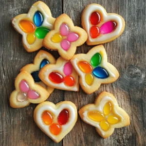 - 2 3/4 cups all-purpose flour - 1 teaspoon baking powder - 1/2 teaspoon salt - 1 cup unsalted butter, softened - 1 1/2 cups granulated sugar - 1 large egg - 1 teaspoon vanilla extract - 1/2 teaspoon almond extract - 1 cup crushed hard candies (various colors) - Optional: edible glitter for decoration Using unsalted butter is key for flavor control. It allows you to manage the salt in your recipe. Salted butter can make your cookies too salty. Always choose unsalted butter for baking. Hard candies bring the stained glass look to life. When they melt, they fill the cookie's center with vibrant color. Choose a mix of colors for a fun effect. You can use any hard candy you like. Just crush them into small pieces. The smaller the pieces, the better they melt. This will give you a stunning stained glass effect in your cookies. These ingredients set the stage for your delightful stained glass sugar cookies. For the full recipe, refer to the provided details. 1. Preheat your oven to 350°F (175°C). This step is key to baking cookies evenly. 2. Line two baking sheets with parchment paper. This makes cleanup a breeze later. 3. In a medium bowl, mix together 2 3/4 cups of flour, 1 teaspoon of baking powder, and 1/2 teaspoon of salt. Use a whisk to combine them well. Set this bowl aside. 4. In a large bowl, beat 1 cup of softened unsalted butter with 1 1/2 cups of granulated sugar. Mix until it is light and fluffy. This should take about 3 to 4 minutes. 5. Add in 1 large egg, 1 teaspoon of vanilla extract, and 1/2 teaspoon of almond extract. Mix again until everything is well blended. 6. Gradually add the dry ingredients to the wet mixture. Stir gently until just combined. Remember, do not overmix! 7. Divide the dough in half. Wrap each half in plastic wrap and chill them in the refrigerator for at least 1 hour. Chilling helps the cookies hold their shape. 1. After chilling, take one half of the dough from the fridge. Roll it out on a lightly floured surface to about 1/4 inch thick. 2. Use cookie cutters to cut out shapes from the dough. Make sure to cut a hole in the center of each cookie. This hole will hold the candy filling. 3. Place the cut-out cookies onto the prepared baking sheets. Leave a little space between them for baking. 1. Fill the holes in the cookies with crushed hard candies. Use different colors for a fun stained glass look. 2. Bake the cookies in the preheated oven for about 8 to 10 minutes. The edges should be firm, but the centers can stay soft. 3. Let the cookies cool on the baking sheet for 5 minutes. Then, transfer them to a wire rack to cool completely. This helps them become crisp and tasty. To get the best stained glass look, choose the right candies. I love using hard candies like Jolly Ranchers or Life Savers. Crush them into small pieces, but not too fine. If they are too small, they will melt away. Fill the cookie holes with the candy pieces, but don’t overfill them. This helps keep the candy from spilling over. To prevent cookies from spreading, chill the dough well. After mixing, wrap the dough and refrigerate for at least one hour. This helps the cookies hold their shape while baking. Also, use parchment paper on your baking sheets. It keeps the cookies from sticking and helps them bake evenly. Garnishing your stained glass cookies with edible glitter adds a fun touch. Just sprinkle some on after baking, while the cookies are still warm. The heat helps the glitter stick. You can also use colored sugar for a sparkly effect. For serving, display the cookies on a decorative plate. You can add colorful ribbons around the plate for a festive look. Arrange the cookies in groups by color for a stunning effect. This makes them eye-catching and fun to enjoy. {{image_4}} You can change the flavor of your stained glass sugar cookies easily. Swap the vanilla extract for peppermint extract for a fresh twist. Orange extract adds a bright, citrus flavor, great for a sunny day. You can even mix a few drops of almond extract for extra depth. When it comes to candy, the options are endless! Hard candies like Jolly Ranchers or Lifesavers work best. Try using different colors to make your cookies pop. You can even mix flavors, like cherry and lemon, for a fun surprise inside. Each cookie can tell a different sweet story! If you need a gluten-free option, use a gluten-free flour blend. Many blends work well in cookies. Just choose one that has a good taste and texture. You can also add a bit of xanthan gum to help with the structure. For a vegan version, replace the butter with coconut oil or a vegan butter. Use flaxseed meal mixed with water instead of an egg. This mix creates a good binding agent. Your cookies will still be tasty and fun to eat! Explore these variations and make your stained glass sugar cookies unique! For the full recipe, check the link above. To keep your stained glass sugar cookies fresh, store them in an airtight container. This helps retain their flavor and moisture. If you use wax paper between layers, it prevents sticking. For long-term storage, you can freeze these cookies. Wrap them tightly in plastic wrap and place them in a freezer-safe bag. This method keeps them fresh for up to three months. These cookies taste best within one week. After that, they may start to lose their soft texture. You’ll know they are stale if they feel hard or dry. If you notice any off smells or colors, it's best to discard them. Enjoying these cookies fresh ensures you get the full stained glass effect! How do I prevent my cookies from spreading? To stop cookies from spreading, chill your dough. A cool dough firms up. This helps keep the cookie shape. Also, use parchment paper. It prevents sticking and gives a better bake. Make sure you measure flour correctly. Too little can cause spreading. Can I use different types of candies for the stained glass effect? Yes, you can use many kinds of candies! Hard candies work best. Try different colors for fun designs. You could use Jolly Ranchers, Life Savers, or any hard candy you like. Just crush them well before using. The more colorful, the better! What to do if the cookies are too soft? If your cookies are too soft, chill the dough longer. A firmer dough bakes better. If they bake and still seem soft, check your oven temp. An oven thermometer helps ensure it's accurate. You can also bake them a minute or two longer. Why did my candies not melt properly? Candies may not melt if they are too thick. Make sure to crush them finely. Uneven pieces will melt differently. Also, check your baking time. If they are not melted after baking, put them back in for a minute. Keep a close eye on them! Best occasions to serve stained glass sugar cookies These cookies shine during holidays! Use them for Christmas, birthdays, or any festive gathering. They also make great gifts. Their bright colors and fun shapes please everyone. Kids love making and eating them too! Pairing ideas with beverages or other desserts Serve these cookies with warm milk or hot cocoa. They also taste great with tea or coffee. For dessert, pair them with vanilla ice cream. The cold ice cream and sweet cookie complement each other well. For the full recipe, check out the earlier section! You've learned how to make stained glass sugar cookies with detailed steps and tips. Starting with key ingredients like unsalted butter and hard candies ensures great results. By following the preparation and baking techniques, you can achieve the perfect texture. Don't forget to explore flavor variations and dietary options. Proper storage helps maintain freshness, while our FAQs address common concerns. Enjoy baking and sharing these beautiful cookies at your next gathering!