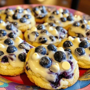To make these tasty blueberry cheesecake cookies, gather the following main ingredients: - 1 cup unsalted butter, softened to room temperature - 1 cup cream cheese, also softened - 1 cup granulated sugar - 1/2 cup brown sugar, packed tightly - 1 large egg - 1 teaspoon pure vanilla extract - 3 cups all-purpose flour - 1 teaspoon baking powder - 1/2 teaspoon baking soda - 1/4 teaspoon fine salt - 1 cup fresh blueberries (or frozen, thawed and drained) - 1/2 cup white chocolate chips These ingredients create a rich, creamy base for your cookies. The combination of butter and cream cheese gives them a soft texture, while the sugars provide sweetness. The blueberries add a burst of flavor and color. You can enhance these cookies with a few optional ingredients: - 1/4 teaspoon lemon zest (for a fresh, citrus taste) Adding lemon zest brightens the flavor and pairs well with the blueberries. Before you start baking, gather this equipment: - Two baking sheets - Parchment paper - Large mixing bowl - Electric mixer - Measuring cups and spoons - Cookie scoop or tablespoon - Wire rack Having the right tools makes the process smoother. The parchment paper prevents sticking and helps with easy cleanup. Start by preheating your oven to 350°F (175°C). This ensures the cookies bake evenly. Next, line two baking sheets with parchment paper. This helps the cookies not stick. In a large bowl, mix the softened butter and cream cheese. Add both the granulated and brown sugars. Use an electric mixer on medium speed until the mixture is smooth. This should take about 3-4 minutes. Now, add one large egg and a teaspoon of pure vanilla extract to the bowl. Beat it well until everything is mixed. In another bowl, whisk together the flour, baking powder, baking soda, and salt. Gradually add this dry mix to the wet ingredients. Mix on low speed until just combined, so you don't overmix. Carefully fold in one cup of fresh blueberries and half a cup of white chocolate chips. If you like, add a little lemon zest for extra flavor. Gently folding keeps the blueberries whole. Use a tablespoon or cookie scoop to drop dough onto the prepared baking sheets. Space them about 2 inches apart. This gives them room to spread while baking. Put the trays in the oven and bake for 12-14 minutes. The edges should be lightly golden, and the centers should feel set when touched. Once baked, take them out and let them cool on the sheets for 5 minutes. Then, transfer the cookies to a wire rack to cool completely. For a fun touch, drizzle icing made from powdered sugar and lemon juice over the cooled cookies. Arrange them on a colorful platter to show off their beauty. Enjoy your delicious blueberry cheesecake cookies! When picking blueberries, look for firm, plump ones. They should be deep blue and shiny. Avoid any that are soft or have green spots. Fresh blueberries work best, but frozen can be used too. Just make sure to thaw and drain them well. This keeps your cookies from getting too soggy. To store your cookies, keep them in an airtight container. This keeps them soft and fresh. You can store them at room temperature for up to a week. For longer storage, place them in the fridge for up to two weeks. If you want to freeze them, wrap each cookie in plastic wrap. Place them in a freezer bag for up to three months. To reheat, pop them in the oven at 350°F for a few minutes. This will bring back the warm, soft texture. One common mistake is overmixing the dough. This can make your cookies tough. Mix just until combined. Another mistake is not spacing the cookies out on the baking sheet. If they are too close, they will stick together. Lastly, don’t skip cooling the cookies on a wire rack. This helps them keep their shape and texture. For more detailed instructions, check the Full Recipe. {{image_4}} You can make these cookies even better by adding nuts or different fruits. Walnuts and pecans add a nice crunch. Try mixing in a half-cup of chopped nuts to the dough. If you want to try other fruits, diced strawberries or raspberries work great too. Just make sure to keep the total fruit amount around one cup to maintain the cookie's texture. If you need a gluten-free option, swap regular flour for gluten-free flour. A blend that includes almond flour or coconut flour can make your cookies soft and tasty. Just keep in mind that gluten-free flours may require extra moisture. You might want to add a tablespoon of milk to the dough. This will help keep your cookies moist and chewy. For chocolate lovers, you can add cocoa powder to the mix. Use a quarter cup of cocoa powder and reduce the flour by the same amount. You can also swap white chocolate chips for dark chocolate chips. This change will give your cookies a rich flavor that pairs well with blueberries. If you want to get fancy, drizzle melted chocolate on top before serving. Try these variations to make your blueberry cheesecake cookies unique and delicious. For the full recipe, check out the [Full Recipe]. You can find delicious blueberry cheesecake cookies at local bakeries. Many bakeries make fresh cookies daily. Look for shops that focus on quality ingredients. Ask if they use real blueberries. This makes a big difference in taste. Try visiting farmers' markets, too. Some local vendors sell homemade cookies. If you prefer to shop online, many websites offer blueberry cheesecake cookies. Websites like Etsy have bakers who sell unique treats. You can also check bigger stores like Amazon. They often carry cookies from well-known brands. Read reviews to ensure you are getting a tasty product. You can find store-bought blueberry cheesecake cookies at your local grocery store. Brands like Nabisco or Entenmann's may have options. Look in the cookie aisle for pre-packaged treats. If you want to try something new, check the freezer section for gourmet brands. These cookies often taste great and save you time. If you want to make your own, check out the Full Recipe for a great way to enjoy these cookies at home. To make these cookies vegan, you can swap out a few key ingredients. Replace the butter with vegan butter or coconut oil. Use a dairy-free cream cheese to mimic the rich texture. For the egg, opt for a flax egg. Mix one tablespoon of ground flaxseed with three tablespoons of water. Let it sit for five minutes until it thickens. This will help bind your cookies without any animal products. You can also ensure that your sugar is vegan, as some brands use bone char in their processing. To keep your cookies from spreading too much, chill your dough before baking. After mixing, cover the bowl and place it in the fridge for at least 30 minutes. This firms up the butter and helps the cookies hold their shape. Also, avoid overmixing your dough. Overmixing can create more gluten, which leads to spreading. Make sure your baking sheets are not too warm when you place the dough on them. Room temperature sheets help cookies maintain their shape better. Yes! Freezing Blueberry Cheesecake Cookies is a great way to enjoy them later. To freeze, let the cookies cool completely. Place them in an airtight container, separating layers with parchment paper. You can also freeze the dough. Scoop the dough onto a baking sheet and freeze until solid. Then, transfer the dough balls to a freezer bag. When you’re ready to bake, just bake from frozen. Add a couple of extra minutes to the baking time. Enjoy fresh cookies anytime with this simple method! For the full recipe, check back to the main sections. In this post, we covered how to make blueberry cheesecake cookies. You learned about the key and optional ingredients, essential equipment, and simple steps for success. We shared tips for perfect cookies and explored fun variations. You also discovered where to buy them and answered common questions. With the right tools and knowledge, you can create delicious cookies. Enjoy baking and experimenting with flavors for your own unique treats!