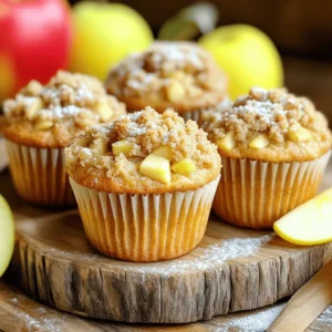- 2 cups all-purpose flour - 1 teaspoon baking powder - 1/2 teaspoon baking soda - 1/2 teaspoon salt - 1 teaspoon ground cinnamon - 3/4 cup granulated sugar - 1/2 cup packed brown sugar - 1/2 cup unsalted butter, melted - 2 large eggs, at room temperature - 1 teaspoon pure vanilla extract - 1 cup plain yogurt (or sour cream) - 2 cups apples, peeled and diced (approximately 2 medium apples) - 1/2 cup old-fashioned rolled oats When you measure your ingredients, use proper tools. For dry ingredients, a dry measuring cup is best. Press flour down slightly to avoid gaps. For liquids, use a liquid measuring cup and check at eye level. This ensures you get the right amounts for recipes. Accurate measurements lead to better results. You can switch some ingredients if needed. Use whole wheat flour for a healthier option. If you want a dairy-free muffin, try almond or coconut yogurt instead. Apples are key, but you can use pears or peaches too. For a nutty touch, add chopped walnuts or pecans. Always feel free to adjust! Make sure to check the [Full Recipe] for detailed instructions and baking times! Preheating the Oven Start by preheating your oven to 350°F (175°C). This step is key for even baking. Preparing the Muffin Tin Line a standard muffin tin with paper liners. You can also spray each cup with non-stick cooking spray. This helps the muffins release easily after baking. Dry Mixture Preparation In a large bowl, whisk together 2 cups of all-purpose flour, 1 teaspoon of baking powder, 1/2 teaspoon of baking soda, 1/2 teaspoon of salt, and 1 teaspoon of ground cinnamon. Mix well and set it aside. Sugar and Butter Mixture In another bowl, combine 3/4 cup of granulated sugar, 1/2 cup of packed brown sugar, and 1/2 cup of melted butter. Stir until this mixture is smooth and creamy. Wet and Dry Ingredient Integration Gently pour the sugar-butter mixture into the bowl with the dry ingredients. Use a spatula to mix just until combined. Be careful not to overmix, as this keeps the muffins light and fluffy. Folding in Apples Next, fold in 2 cups of peeled and diced apples. Use a spatula to distribute them evenly without overmixing the batter. Preparing the Crumb Topping In a small bowl, mix 1/2 cup of old-fashioned rolled oats with 1/4 cup of flour, 1/4 cup of brown sugar, and 1/4 cup of melted butter. Blend until it becomes crumbly. This topping adds a nice crunch. Filling Muffin Liners Spoon the muffin batter into the lined muffin cups. Fill each about two-thirds full. This allows room for the muffins to rise while baking. Baking Instructions Place the muffin tin in your preheated oven. Bake for 20 to 25 minutes. To check if they are done, insert a toothpick into the center of a muffin. It should come out clean. These steps will guide you to make delicious apple crumb muffins. For more details, check the Full Recipe. Preventing Overmixing To keep your muffins light, mix gently. After adding the wet ingredients to the dry, stir just until combined. If you see some flour lumps, that’s okay. Overmixing can make your muffins dense, not fluffy. Ensuring Proper Baking Time Baking time is key. Set your timer for 20 minutes. Check doneness by inserting a toothpick in the center. If it comes out clean, they’re ready. If not, check every minute. Be careful not to open the oven too often, as it can affect the rise. Adding a pinch of nutmeg can boost flavor. You might also try mixing in some chopped walnuts or pecans. They add a nice crunch and depth. If you love spice, a dash of ginger pairs well with apple too. Presentation makes your muffins shine. Arrange them on a rustic wooden platter. A light dusting of powdered sugar adds charm. For an extra touch, place slices of fresh apples around the muffins. This creates a warm and inviting look. {{image_4}} Choosing the right apple makes a big difference. Sweet apples like Fuji or Honeycrisp work well. They add a nice balance of flavor. Tart apples like Granny Smith give a refreshing zing. You can mix different apples for a unique taste. This adds layers of flavor to your muffins. Adding nuts or dried fruits can enhance your muffins. Chopped walnuts or pecans add a nice crunch. Dried cranberries or raisins bring a burst of sweetness. Just fold them in with the apples to keep it simple. Consider adding spices for extra flavor. A pinch of nutmeg gives warmth. You can also try cardamom for a unique twist. Just remember to balance the spices so they don’t overpower the apples. You can make these muffins gluten-free. Substitute all-purpose flour with a gluten-free blend. This works well and keeps the texture light. Just ensure your baking powder is gluten-free too. If you want to cut back on sugar, try using applesauce. It keeps the muffins moist and sweet. You can also use less butter or switch to a lighter oil. This way, you enjoy a tasty treat without the guilt. For the complete recipe, check out the Full Recipe section. Store your leftover muffins in an airtight container. This keeps them fresh for up to four days. If you want to keep them longer, consider freezing them. To freeze muffins, let them cool completely. Wrap each muffin in plastic wrap and place them in a freezer bag. They can last up to three months in the freezer. When you're ready to enjoy, just take them out and let them thaw at room temperature. Reheat muffins in the oven for the best taste. Preheat your oven to 350°F (175°C). Place the muffins on a baking sheet and warm them for about 10 minutes. You can also use the microwave. Heat each muffin for about 20-30 seconds. Enjoy them warm for the best flavor! For more details on making these muffins, check out the Full Recipe. You can use sour cream instead of yogurt. It gives a similar texture and flavor. Another option is to use buttermilk, which makes the muffins moist. Yes, you can make mini muffins. Just adjust the baking time to 12-15 minutes. Keep an eye on them, so they don’t overbake. Check for doneness by inserting a toothpick into the center of a muffin. If it comes out clean, they are ready. You can also lightly press the top; it should spring back. These muffins stay fresh for about 3 days at room temperature. Store them in an airtight container to keep them soft. Yes, you can prepare the batter the night before. Cover it and store it in the fridge. When you're ready, bake them fresh in the morning. For the full recipe, check the earlier section. You’ll find all the steps and ingredients needed to make these tasty Apple Crumb Muffins. You now have all the key steps to make delicious Apple Crumb Muffins. We covered ingredients, preparation, and baking instructions to ensure your muffins turn out great. Remember to follow the tips for flavor and presentation. With these easy instructions, you can enjoy warm muffins at home. Whether you share them or keep them all, they are sure to impress. Happy baking!