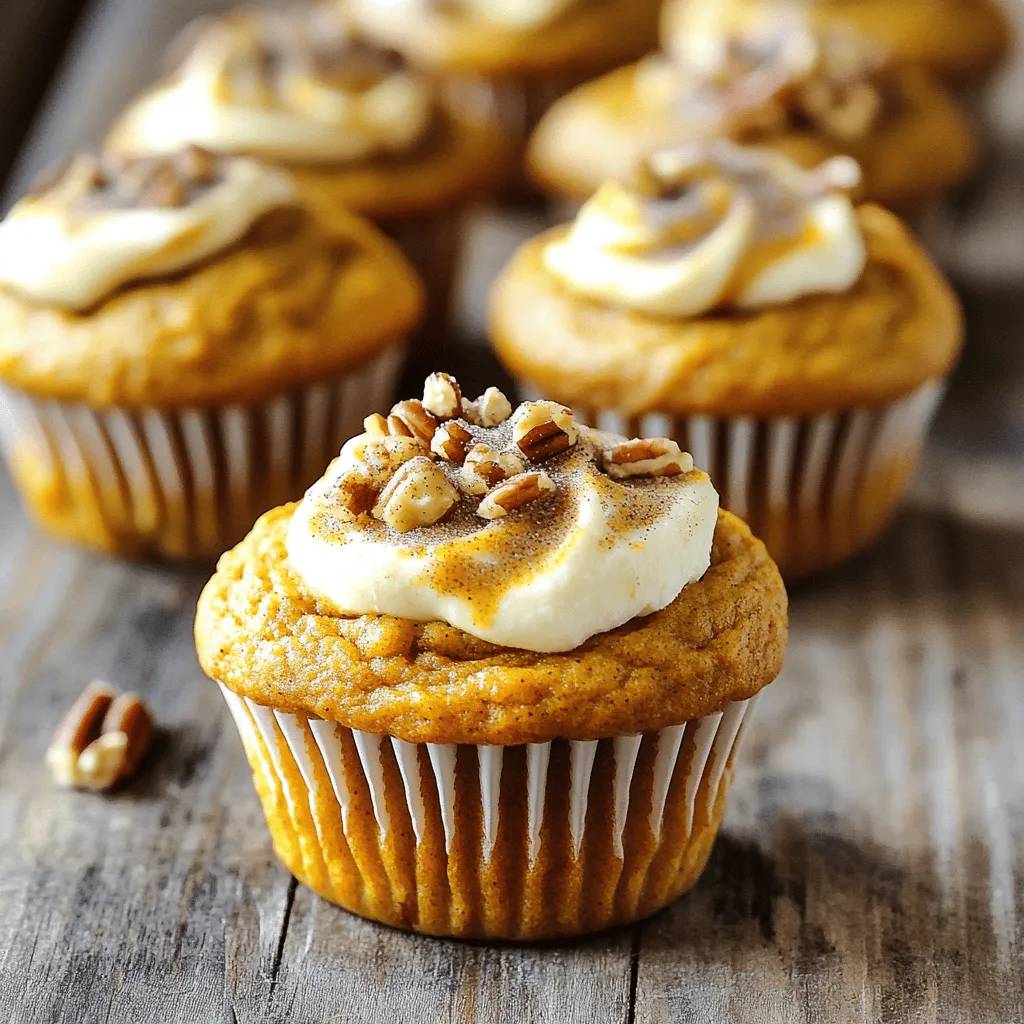 - 1 cup pure pumpkin puree - 1/2 cup Greek yogurt - 1/4 cup honey or maple syrup - 2 large eggs - 1 teaspoon vanilla extract - 1 1/4 cups whole wheat flour - 1 teaspoon baking powder - 1 teaspoon baking soda - 1 teaspoon ground cinnamon - 1/2 teaspoon ground nutmeg - 1/4 teaspoon salt - 1/2 cup cream cheese, softened - 1 tablespoon brown sugar (optional for topping) - Chopped pecans or walnuts for garnish (optional) Each ingredient in these muffins brings unique health benefits. - Pumpkin puree is low in calories but high in fiber. It’s full of vitamins A and C, which help your immune system. - Greek yogurt adds protein and healthy fats. It acts as a great binder in the batter. - Honey or maple syrup provides natural sweetness and antioxidants. Choose raw honey for the best health boost. - Whole wheat flour is a better option than white flour. It has more fiber and nutrients. - Eggs are packed with protein and essential nutrients. They help bind the ingredients and add moisture. - Spices like cinnamon and nutmeg not only add flavor but also have health benefits, such as anti-inflammatory properties. For quality, I recommend brands like Chobani for yogurt and Bob's Red Mill for flour. They ensure you get the best taste and nutrition. Each muffin has about 150 calories. They also include: - Protein: 4g - Carbohydrates: 20g - Fat: 6g These muffins are rich in vitamins. You’ll find: - Vitamin A from pumpkin, which is great for your eyes. - Calcium and probiotics from Greek yogurt, benefiting your gut health. - Antioxidants from honey that may help fight inflammation. For gluten-free options, try using almond flour or a gluten-free blend. Both give a great texture to the muffins without the gluten. If you need dairy-free options, use a dairy-free cream cheese like Tofutti or Kite Hill. These substitutes work well and still provide a creamy center in the muffins. For the full recipe, check out the complete guide to make these healthy pumpkin cream cheese muffins! 1. First, preheat your oven to 350°F (175°C). This is key for even baking. 2. Prepare a 12-cup muffin tin. You can use muffin liners or lightly grease each cup with oil or cooking spray. 3. In a large mixing bowl, combine the wet ingredients. Use one cup of pure pumpkin puree, half a cup of Greek yogurt, a quarter cup of honey or maple syrup, two large eggs, and one teaspoon of vanilla extract. 4. Whisk these ingredients together until they are smooth. This is important to ensure a great texture. 1. In a separate bowl, mix the dry ingredients. Use one and a quarter cups of whole wheat flour, one teaspoon of baking powder, one teaspoon of baking soda, one teaspoon of ground cinnamon, half a teaspoon of ground nutmeg, and a quarter teaspoon of salt. 2. Whisk the dry ingredients thoroughly. This helps them blend well and ensures even flavor. 3. Carefully add the dry mix to the wet mixture. Stir gently until just combined. Do not over-mix! This leads to dense muffins, and we want them light and fluffy. 1. Prepares the cream cheese filling in a small bowl. Beat half a cup of softened cream cheese until smooth. If you want, add one tablespoon of brown sugar for extra flavor. 2. Fill each muffin cup halfway with pumpkin batter. Drop a teaspoon of cream cheese into the center. Top with more pumpkin batter, filling each cup about three-quarters full. 3. If you like, sprinkle chopped pecans or walnuts on top. You can also add a pinch of brown sugar for a sweet crust. 4. Place the muffin tin in the preheated oven. Bake for 18-20 minutes. To check for doneness, insert a toothpick into the center. It should come out clean. 5. Once done, remove the muffins from the oven and let them cool for five minutes in the tin. Then, transfer them to a wire rack to cool completely. For the complete recipe, check out the Full Recipe section. Enjoy your baking! To make your healthy pumpkin cream cheese muffins shine, use the right tools. Here are my top picks: - Muffin tin: A sturdy, non-stick muffin tin helps with easy release. - Whisk: A medium whisk works best for mixing ingredients. - Rubber spatula: Use this to fold your batter gently. Avoid common mistakes: - Don’t over-mix your batter. This can make muffins tough. - Measure ingredients accurately. Too much flour can lead to dry muffins. Using ingredients at the right temperature is key. Here’s why: - Eggs: Use room-temperature eggs for better mixing. - Pumpkin puree: It should be at room temperature to blend smoothly. When selecting pumpkin puree, look for: - Canned puree: Choose 100% pure pumpkin, not pie filling. - Fresh pumpkin: If using fresh, pick ripe ones with a firm skin. Pair your muffins with drinks for a perfect snack: - Coffee: A warm cup enhances the spices in the muffins. - Tea: Herbal teas work well for a lighter option. For storing unsalted cream cheese: - Keep it in the fridge, tightly wrapped. - Use it within a week for the best taste. Try these tips to elevate your baking experience! For a full recipe, check out the Healthy Pumpkin Cream Cheese Muffins recipe. {{image_4}} You can make these muffins even better by adding chocolate chips or dried fruit. Chocolate chips give a sweet surprise in every bite. Dried fruit, like raisins or cranberries, adds a chewy texture. You can also play with spices. Try adding ginger, cloves, or even pumpkin pie spice for a twist. If you want to change the sweetness, you can use stevia, agave, or coconut sugar. Each option gives a unique flavor. Adjust the recipe based on your taste. Start with less sweetener and add more if needed. This way, you find the perfect balance for your muffins. Feeling adventurous? You can turn these muffins into a savory treat. Add cheese and herbs like thyme or rosemary. This makes a great breakfast muffin. Swap out the cream cheese for a gooey cheese center. It’s a fun way to enjoy the same base recipe. For the full recipe, check out the Healthy Pumpkin Cream Cheese Muffins. To keep your muffins fresh at room temperature, place them in an airtight container. This helps prevent them from drying out. Line the container with a paper towel to absorb any moisture. I recommend using a glass or plastic container with a tight seal. This way, your muffins stay soft and delicious for a few days. For long-term storage, freezing is your best option. Allow the muffins to cool completely before freezing. Wrap each muffin in plastic wrap, then place them in a freezer bag. This keeps them fresh for up to three months. When you're ready to enjoy them, take out a muffin and let it thaw in the fridge overnight or at room temperature for a few hours. You can also reheat them in a microwave for about 20 seconds for a warm treat. Healthy pumpkin cream cheese muffins stay fresh for about 3 to 5 days at room temperature. After that, they may start to dry out or lose flavor. Check for signs of spoilage. If you see mold or an off smell, it’s best to discard them. Always trust your senses; they guide you well in the kitchen. Enjoy your muffins while they are at their best! To make your muffins less sweet, reduce the honey or sugar. Start by cutting the amount by a tablespoon or two. You can also use spices like cinnamon or nutmeg to add flavor without extra sugar. This helps balance the taste while keeping the muffin moist. Yes, you can use fresh pumpkin! Fresh pumpkin gives a rich flavor. To prepare, choose a small sugar pumpkin. Cut it in half, remove the seeds, and bake it cut side down at 350°F (175°C) for about 45 minutes. Once it's soft, scoop out the flesh and mash it for your recipe. If you don’t have whole wheat flour, you can use all-purpose flour. It will still work but may change the texture slightly. You can also use oat flour or almond flour for a gluten-free option. Just remember that flour types can affect the muffins' rising. Yes, mini muffins are a fun option! Use the same batter and fill each mini cup about halfway. Bake at 350°F (175°C) for about 12-15 minutes. Keep an eye on them. Check for doneness by inserting a toothpick, and enjoy these cute little treats! These healthy pumpkin cream cheese muffins are not just tasty; they’re packed with benefits. We discussed the best ingredients and their health perks. You learned step-by-step instructions that ensure perfect muffins every time. Plus, I shared storage tips to keep them fresh longer. Choosing the right ingredients and techniques really makes a difference. With these muffins, you can enjoy delicious flavors while also making smart dietary choices. Experiment with variations to keep it fun. Happy baking!