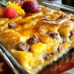 - 8 large eggs - 2 cups milk - 2 cups pancake mix - 1 pound breakfast sausage (mild or spicy) - 1 cup shredded cheddar cheese - 1/2 cup maple syrup (plus extra for serving) - 1 teaspoon vanilla extract - 1 teaspoon baking powder - 1/2 teaspoon salt - 1/2 teaspoon ground cinnamon - Fresh fruit (berries or sliced bananas) for garnish (optional) If you want to make this dish gluten-free, use gluten-free pancake mix. For a dairy-free option, try almond milk and a dairy-free cheese. You can also swap eggs for flaxseed meal mixed with water. These changes keep the flavor and texture while meeting your dietary needs. Maple syrup is the classic choice for this casserole. You can also try flavored syrups like blueberry or strawberry. Fresh fruit adds color and taste. Berries, bananas, or even slices of peaches can brighten each plate. Try adding chopped nuts for a crunchy twist. Start by preheating your oven to 350°F (175°C). This step is key. It helps the casserole cook evenly. Next, grab a 9x13 inch baking dish. Grease it with cooking spray or butter. This prevents the casserole from sticking. Now, let’s cook the sausage. Take 1 pound of breakfast sausage. Place it in a medium skillet over medium heat. Use a spatula to crumble the sausage. Cook it for about 6 to 8 minutes. You want it browned and fully cooked. Once done, drain any extra grease. Move the sausage to a plate and let it cool. In a large mixing bowl, add 8 large eggs, 2 cups of milk, 1/2 cup of maple syrup, and 1 teaspoon of vanilla extract. Whisk these together until well mixed. In another bowl, whisk 2 cups of pancake mix, 1 teaspoon of baking powder, 1/2 teaspoon of salt, and 1/2 teaspoon of ground cinnamon. Gradually add the dry mix to the wet mix. Stir gently until just combined. Don’t overmix, as this keeps the batter fluffy. Now it's time to combine. Fold the cooked sausage and 1 cup of shredded cheddar cheese into the batter. Make sure they are evenly spread throughout. This adds flavor and texture to the casserole. Pour the batter into the greased baking dish. Spread it evenly. Bake in the preheated oven for 25 to 30 minutes. Check for doneness by inserting a toothpick in the center. It should come out clean. When it’s done, let the casserole cool for about 10 minutes before slicing. Enjoy your delicious sausage pancake breakfast casserole! To stop the casserole from sticking, grease your baking dish well. Use cooking spray or butter. Make sure you cover all the corners. This keeps your casserole intact when you slice it. You can also line the dish with parchment paper for easy removal. To make your casserole fluffy, do not overmix the batter. Mix until the dry ingredients are just combined. Overmixing makes the batter dense. Also, make sure your baking powder is fresh. This helps the casserole rise nicely in the oven. Serve the casserole warm with a drizzle of maple syrup. Fresh fruit like berries or sliced bananas adds color and flavor. You can also sprinkle extra cheese on top for a cheesy finish. Each bite will be a tasty mix of flavors and textures. {{image_4}} You can easily switch up the meat in this casserole. If you like turkey sausage, use that instead of pork. It cuts down on fat but still packs flavor. You could also use crispy bacon for a smoky twist. Just cook it until it's nice and crunchy before adding it to the mix. Both options give you a different taste and texture. If you want a meat-free meal, swap the sausage for veggies. Chopped bell peppers, onions, or mushrooms add great flavor. You can sauté them with a bit of olive oil for extra taste. For a protein boost, toss in some black beans or chickpeas. This keeps the dish hearty and satisfying without the meat. Feel free to get creative with flavors. Add spices like paprika for a kick or Italian seasoning for a herby touch. Different cheeses can change the whole vibe. Try pepper jack for some heat or feta for a tangy taste. You can also mix in some fresh herbs like parsley or chives for added freshness. Each variation makes the casserole uniquely yours! To store your sausage pancake breakfast casserole, let it cool completely. Use an airtight container to keep it fresh. This keeps moisture in and prevents drying out. You can store it in the fridge for up to four days. Label the container with the date for easy tracking. When you are ready to enjoy leftovers, preheat your oven to 350°F (175°C). Place the casserole in an oven-safe dish. Cover it with foil to keep it moist. Heat for about 15-20 minutes. You can also microwave individual portions for 1-2 minutes. Just make sure it heats evenly. If you want to freeze the casserole, cut it into portions. Wrap each piece tightly in plastic wrap, then foil. This double wrap helps prevent freezer burn. You can freeze it for up to three months. When ready to eat, thaw it in the fridge overnight before reheating. Yes, you can use homemade pancake mix. Just ensure it has the right dry ingredients. You need flour, baking powder, and a pinch of salt. The mix must be light and fluffy for the best results. To make this casserole ahead, you can prepare it the night before. Mix the wet and dry ingredients and combine them. Store it in the fridge. Bake it in the morning. This saves time and lets the flavors blend well. You can use honey, agave nectar, or fruit preserves. Each adds sweetness and flavor. Adjust the amount based on your taste. If you want a twist, try a flavored syrup like blueberry or strawberry. Yes, you can adjust the recipe size. For a smaller dish, halve the ingredients and use an 8x8 inch pan. For a larger size, simply double the ingredients and use a bigger baking dish. Adjust baking time as needed. This blog post covered everything you need for a tasty breakfast casserole. We explored key ingredients, cooking steps, and clever tips. I shared variations to fit your taste and how to store leftovers. Enjoy experimenting with flavors and options that make this dish your own. Remember, cooking can be fun and easy. Dive in and create a delicious breakfast that everyone will love!
