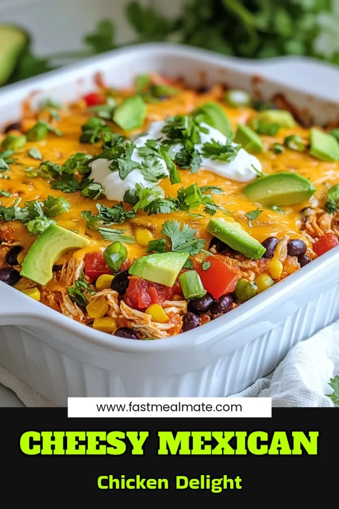 Discover the deliciousness of this Mexican chicken casserole that combines shredded chicken, black beans, and vibrant veggies into an easy Mexican casserole everyone will love. This baked chicken casserole is not only a one-pot Mexican chicken dish but also a time-saver for busy weeknights. Perfect for family dinners, this chicken casserole recipe is sure to impress! Try it now and save for later! #MexicanChickenCasserole #EasyCasserole #ChickenDinner #OnePotMeal