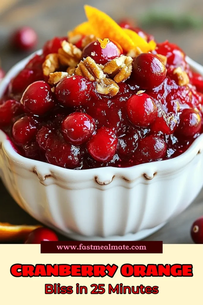 Elevate your holiday gatherings with this easy cranberry recipe! Our homemade cranberry sauce with orange zest offers a perfect blend of sweet and tart, making it a festive cranberry dish that's sure to impress. This cranberry sauce recipe is simple and quick, taking only 25 minutes to prepare. Add a twist of flavor and delight your guests with this cranberry bliss with orange zest. Pin this must-try recipe now! #CranberrySauce #HolidayRecipes #CranberryDelight #EasyRecipes