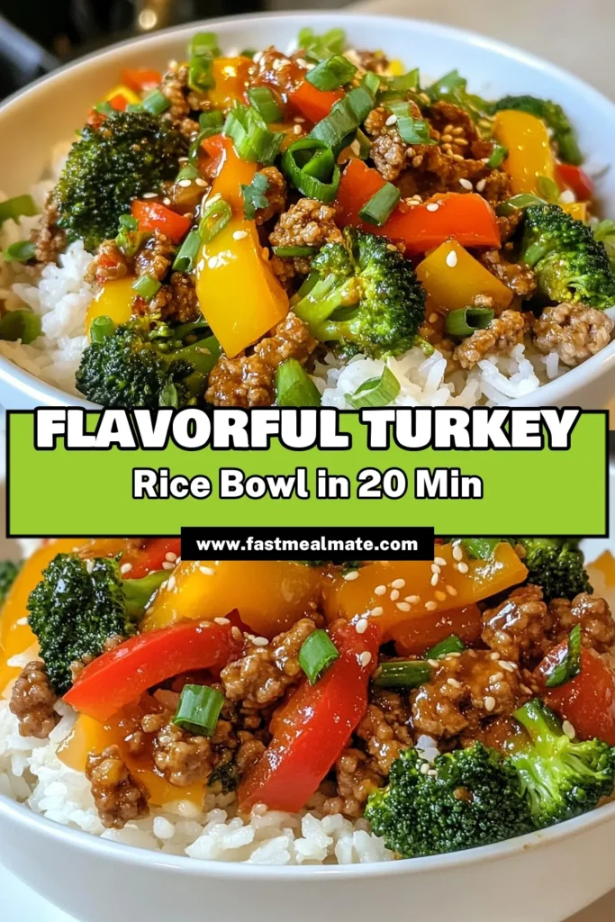 Discover this delicious savory ground turkey recipe that's perfect for a quick turkey dinner! Our healthy rice bowl features aromatic jasmine rice combined with tender ground turkey and a vibrant vegetable stir-fry with turkey. Ready in just 20 minutes, this jasmine rice bowl recipe is ideal for busy weeknights. Try it today for a nutritious meal that your family will love. Save and share the flavor! #GroundTurkeyRecipe #HealthyRiceBowl #QuickDinner #JasmineRice
