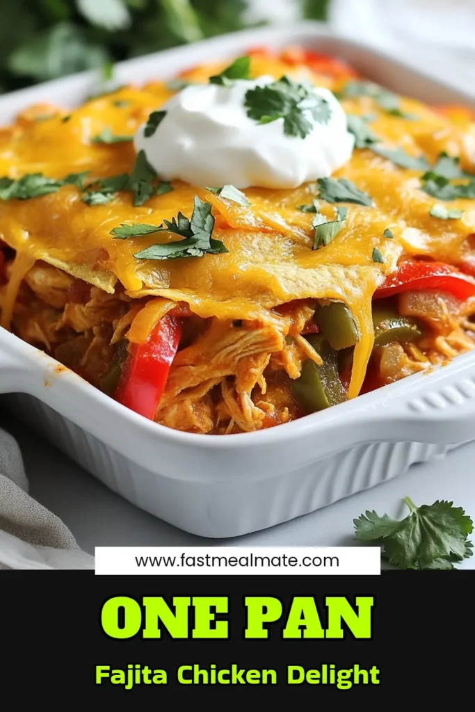 Looking for an easy dinner recipe? Try this delicious Fajita Chicken Casserole! Packed with flavors from chicken, bell peppers, black beans, and spices, this cheesy chicken casserole is a crowd-pleaser. Perfect as a Mexican casserole dish, it's simple to whip up and perfect for family meals. Don’t miss out on this satisfying chicken casserole recipe. Save it for your next dinner! #FajitaChickenCasserole #CheesyChickenCasserole #EasyDinnerRecipes #MexicanCasseroleDish