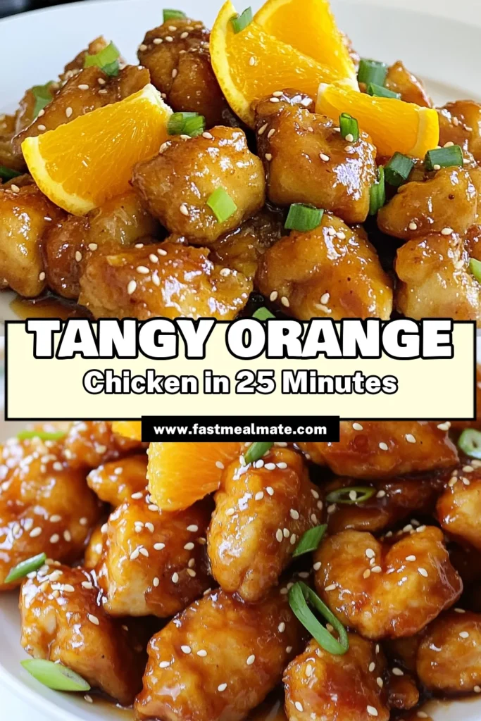Indulge in this easy Tangy Orange Chicken Recipe that promises crispy and flavorful bites using healthy chicken thighs. This homemade orange sauce chicken is a delightful twist for any meal. Follow our simple steps to create the perfect dish in just 25 minutes. Enjoy the vibrant flavors of this Healthy Chicken Thighs Recipe and make dinner exciting today! Save this recipe for later! #TangyOrangeChicken #EasyOrangeChicken #CrispyOrangeChicken #HomemadeOrangeSauceChicken