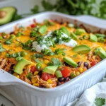 To make a tasty Mexican chicken casserole, gather these ingredients: - 2 cups shredded cooked chicken - 1 can (15 oz) black beans, drained and rinsed - 1 can (15 oz) corn, drained - 1 can (10 oz) diced tomatoes with green chilies - 1 cup salsa - 1 teaspoon ground cumin - 1 teaspoon chili powder - 2 cups cooked brown rice - 1 cup shredded sharp cheddar cheese - 1 cup diced bell peppers (a vibrant mix of red and green) - 1/2 cup finely diced red onion - Fresh cilantro, chopped (for garnish) - Slices of ripe avocado (for serving) - Creamy sour cream (for serving) You can easily swap some ingredients based on what you have. Use rotisserie chicken instead of cooking your own. If you want a vegetarian dish, replace chicken with extra beans or lentils. Instead of black beans, pinto beans can work well. You can use frozen corn if you don’t have canned. If you don’t like bell peppers, use zucchini or spinach instead. For a lighter cheese, try Monterey Jack. This casserole is hearty and filling. Each serving has about: - Calories: 450 - Protein: 30g - Carbohydrates: 50g - Dietary Fiber: 10g - Fat: 15g It offers a balance of nutrients, making it a great choice for a main meal. {{ingredient_image_2}} 1. Preheat your oven to 350°F (175°C). Grease a large casserole dish with cooking spray. 2. In a big mixing bowl, combine 2 cups of shredded cooked chicken, 1 can of black beans, and 1 can of corn. Add 1 can of diced tomatoes with green chilies and 1 cup of salsa. Mix well. 3. Stir in 2 cups of cooked brown rice, 1 teaspoon of ground cumin, and 1 teaspoon of chili powder. Add 1 cup of diced bell peppers and 1/2 cup of finely diced red onion. Mix until all ingredients are combined. 4. Pour the mixture into the greased casserole dish. Spread it evenly with a spatula. 5. Sprinkle 1 cup of shredded sharp cheddar cheese over the top. 6. Cover the dish with aluminum foil tightly and place it in the oven. Bake for 25 minutes. 7. Remove the foil to let the cheese brown. Bake for another 10-15 minutes until golden and bubbly. 8. Once done, take the dish out and let it rest for 5 minutes. 9. Garnish with freshly chopped cilantro for color and flavor. 10. Serve warm with slices of ripe avocado and a dollop of creamy sour cream. This adds extra creaminess and taste. For a nice touch, serve in individual bowls with avocado slices and cilantro. It makes a pretty meal! To make the best Mexican Chicken Casserole, use fresh ingredients. The chicken should be cooked and shredded well. For a richer flavor, try marinating the chicken in salsa before cooking. Mixing the spices, like cumin and chili powder, adds a nice kick. Be sure to spread the mixture evenly in the dish. This way, every bite is full of flavor. Lastly, let it rest after baking. This helps the layers hold together better. A few common mistakes can ruin your casserole. First, don’t skip the step of draining the beans and corn. Extra liquid can make your dish soggy. Secondly, avoid using low-quality cheese. Good cheese melts better and enhances the dish. Also, don’t rush the baking time. Covering the casserole helps it cook evenly. Lastly, remember to let it rest before serving. This makes serving easier and keeps it from falling apart. To reheat your Mexican Chicken Casserole, preheat the oven to 350°F (175°C). Place the casserole in an oven-safe dish if you stored it in the fridge. Cover it with foil to keep it moist. Heat for about 20-25 minutes or until warmed through. You can also use a microwave for quick reheating. Just cover it with a microwave-safe lid. Heat in 1-minute intervals, checking often to avoid overcooking. Enjoy the flavors as they come back to life! Pro Tips Use Rotisserie Chicken: For a quicker prep time, consider using store-bought rotisserie chicken. It adds flavor and saves you time on cooking! Customize Your Veggies: Feel free to switch up the bell peppers with other vegetables like zucchini or spinach for added nutrition and flavor. Enhance the Spice Level: If you love heat, add some diced jalapeños or a sprinkle of cayenne pepper to the mixture for a spicy kick. Make Ahead: This casserole can be assembled a day in advance and stored in the fridge. Just bake it when you’re ready for a delicious meal! {{image_4}} To make a vegetarian version, swap chicken for more beans or veggies. Use 2 cans of black beans or a mix of beans and lentils. Add extra bell peppers, zucchini, or corn for flavor. You can keep the same spices like cumin and chili powder. This way, you still get a hearty meal with great taste. If you love heat, add jalapeños or serrano peppers. Mix diced peppers into the casserole for more spice. You can also use spicy salsa instead of mild. For an extra kick, sprinkle some red pepper flakes on top before baking. This will make your casserole bold and exciting. To keep this dish gluten-free, make sure your salsa and other canned goods are labeled gluten-free. Use brown rice as your base, as it is naturally gluten-free. Avoid regular soy sauce or any wheat-based ingredients. This way, everyone can enjoy this tasty meal without worry. After enjoying your meal, let the casserole cool. Place any leftovers in an airtight container. Keep it in the fridge for up to four days. This keeps the flavors fresh and tasty. If you want, label the container with the date. This way, you can track how long it’s been stored. To freeze your casserole, first let it cool completely. Then, transfer it to a freezer-safe container. You can also wrap it tightly in plastic wrap and foil. This helps prevent freezer burn. You can freeze it for up to three months. When you're ready to eat it, just thaw it overnight in the fridge. To reheat the casserole, preheat your oven to 350°F (175°C). Place the casserole in a baking dish and cover it with foil. Bake for about 20 minutes or until it's hot. If you want the cheese to get bubbly, remove the foil for the last 5 minutes. You can also reheat individual portions in the microwave. Just heat for 1-2 minutes, checking to see if it’s warm enough. Enjoy your meal again! You can prepare this casserole a day before. Cook the chicken and mix all the ingredients. Place the mixture in a greased dish, cover it, and store it in your fridge. When you are ready, just bake it. It will save you time on busy days. I do not recommend using uncooked chicken. It needs more time to cook through. Using cooked chicken helps the flavors blend well. Plus, it makes the casserole creamy and delicious. You can serve this casserole with simple sides. Sliced avocado adds creaminess. A dollop of sour cream gives a nice touch. Fresh cilantro can brighten the meal. You might also enjoy a light salad or corn tortilla chips on the side. In this post, we explored key ingredients and how to prepare a delicious Mexican chicken casserole. I shared tips for perfecting your dish and avoiding common mistakes. You learned how to store leftovers and variations you can try. Cooking can be fun and rewarding. By following these steps, you can create a meal that’s tasty and satisfying. Enjoy your cooking adventure and try out these ideas today!