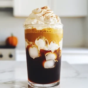 To make your own Pumpkin Cream Cold Brew, you will need: - 1 cup cold brew coffee - 1/2 cup milk of your choice (almond, oat, dairy, etc.) - 2 tablespoons pumpkin puree - 1 tablespoon maple syrup (adjust for sweetness) - 1/2 teaspoon vanilla extract - 1/4 teaspoon pumpkin pie spice (plus extra for garnishing) - Whipped cream (store-bought or homemade) - Ice cubes These ingredients blend together to create a creamy, spiced drink that will make you feel cozy. You can add fun twists to your drink. Here are some options: - Use flavored syrups like caramel or vanilla for extra sweetness. - Add a dash of cinnamon or nutmeg for a different spice profile. - Try using coconut milk for a tropical twist. These variations can change the taste and make your drink unique. If you have dietary needs, here are some easy swaps: - For a dairy-free version, use almond or oat milk instead of regular milk. - For a lower-calorie option, try unsweetened almond milk and reduce the maple syrup. - If you can't find pumpkin puree, use sweet potato puree as a substitute. These substitutions help you enjoy the drink while meeting your dietary needs. To start, gather your ingredients. You need pumpkin puree, maple syrup, vanilla extract, pumpkin pie spice, and milk. In a medium mixing bowl, combine these items. Use a whisk to blend until smooth. This mixture should be creamy and well-combined. It will be the star of your drink. Now, let’s brew the cold coffee. Take a tall glass and fill it with ice cubes. Pour cold brew coffee into the glass. Leave some space at the top for the pumpkin cream. Slowly pour the pumpkin cream mixture over the coffee. For a pretty look, use the back of a spoon. This helps create a nice layer effect. Next, it’s time for the whipped cream. Generously dollop it on top of your drink. It should look fluffy and inviting. Sprinkle a pinch of pumpkin pie spice over the whipped cream for extra flair. To make it fun, serve in a tall glass. You can add a festive straw or a cinnamon stick as a cute touch. Enjoy your drink! To get the smoothest pumpkin cream, start with the right tools. A whisk works well, but a hand mixer gives better results. Mix pumpkin puree, maple syrup, milk, and spices until creamy. Don't rush this step; the texture is key. If it's too thick, add a little more milk. If it's too thin, whisk in more pumpkin puree. This will give you a silky texture that sits nicely on your cold brew. Cold brew coffee can be made in different ways. The easiest method is to use a store-bought cold brew. If you want to make your own, steep coarsely ground coffee in cold water for 12 to 24 hours. Strain the coffee using a fine mesh or coffee filter. Use a 1:4 coffee-to-water ratio for a strong brew. This method gives you smooth coffee that pairs well with the pumpkin cream. Sweetness and spice are personal choices. Start by adding one tablespoon of maple syrup. Taste it before adding more. If you love spice, add more pumpkin pie spice as you mix. You can also try cinnamon or nutmeg for a twist. If you want to cut sweetness, use less maple syrup. Remember, balance is key for a drink that you’ll love! {{image_4}} If you want a vegan or dairy-free version, it's easy! Just swap regular milk for almond milk, oat milk, or any other plant-based milk you like. Almond milk gives a nice nutty flavor, while oat milk adds creaminess. Use the same amount of milk, and your drink will still be rich and tasty. You can play with flavors to make your drink even better. Try adding a splash of hazelnut or caramel syrup for a sweet twist. You can also mix in a bit of cocoa powder for a chocolatey touch. Just remember to adjust the pumpkin spice if you change the flavors! Seasons can inspire new ideas! In the fall, add a pinch of nutmeg for a warm spice kick. For winter, try peppermint extract to give your drink a fresh, minty taste. You could even top your drink with crushed candy canes for a festive look. Each twist makes your Pumpkin Cream Cold Brew unique and fun! To store leftover pumpkin cream, pour it into an airtight container. Make sure the lid seals tightly. Keep it in the fridge for up to three days. Before using, give it a good stir. This helps mix any separated ingredients. If it thickens too much, add a splash of milk to reach your desired consistency. Store cold brew coffee in a sealed jar or pitcher. It should also go in the fridge. Keep it away from light and heat. Cold brew can last for up to two weeks. However, for the best taste, use it within a week. If you notice any off smells or flavors, it’s best to toss it out. The shelf life of each ingredient varies: - Pumpkin puree: Store in the fridge for up to one week. - Maple syrup: It can last for years when stored in a cool, dark place. - Milk: Check the expiration date; typically lasts about a week after opening. - Vanilla extract: This can last indefinitely if kept sealed and stored properly. - Pumpkin pie spice: It lasts up to three years if stored in a cool place. Keeping your ingredients fresh ensures a tasty drink every time! The best milk for your Pumpkin Cream Cold Brew is the one you love. You can choose almond milk, oat milk, or dairy milk. Each option adds a unique flavor. Almond milk gives a nutty taste, while oat milk is creamy. Dairy milk is rich and traditional. Feel free to mix and match to find your favorite! Yes, you can easily make a larger batch of this recipe. Just multiply the ingredients by how many servings you need. Keep the same ratios for the pumpkin puree, milk, and spices. Use a big bowl for mixing. Prepare the cold brew coffee in a large pitcher. This way, you can serve more friends and family at once! Absolutely! Store-bought cold brew is a great time saver. It tastes just as good as homemade cold brew. Look for a brand you enjoy. This makes your drink even easier to prepare. Just pour the store-bought cold brew over ice and add your pumpkin cream. Enjoy your tasty treat without the hassle! This blog post covered how to make a delicious Pumpkin Cream Cold Brew. We explored key ingredients, shared step-by-step instructions, and provided helpful tips. You learned about different variations and how to store leftovers. Creating your own cold brew at home is easy and fun. With these tips, you can enjoy your drink just the way you like it. I hope you feel ready to impress your friends with your seasonal coffee skills. Enjoy every sip of your homemade Pumpkin Cream Cold Brew!
