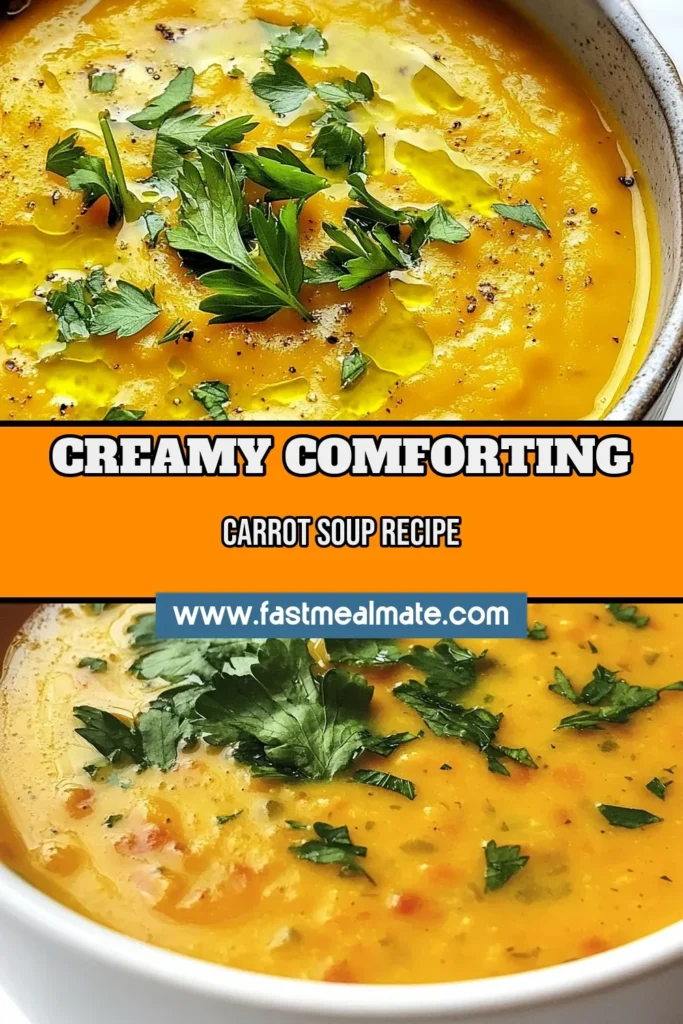 Discover the ultimate one-pot carrot lentil soup that's perfect for cozy nights! This healthy lentil soup recipe is simple and packed with nutrients, making it an ideal choice for vegetarian soup recipes. Whip up this easy carrot soup in just 40 minutes for nutritious one-pot meals that everyone will love. Don't miss out on this delicious dish—save and share to enjoy later! #OnePotMeals #HealthyEating #LentilSoup #VegetarianRecipes