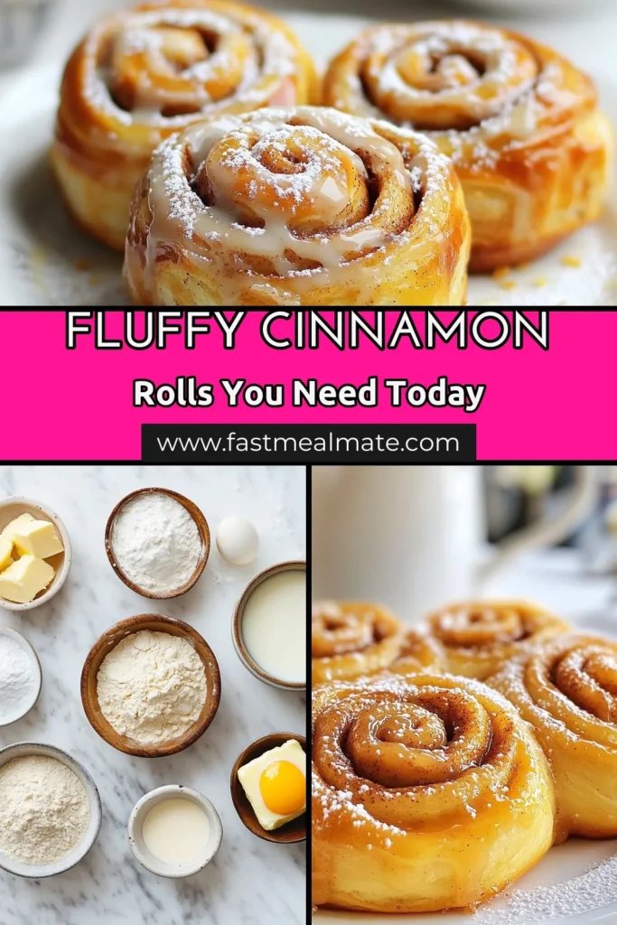 Indulge in these fluffy homemade cinnamon rolls that will elevate your breakfast game! This easy cinnamon roll recipe is perfect for beginners and produces the best cinnamon rolls from scratch. Enjoy soft and fluffy cinnamon rolls topped with delicious icing for the ultimate treat. Ready to impress your family and friends? Save this recipe and start baking today! #CinnamonRolls #BakingFromScratch #SweetTreats #HomemadeGoodness