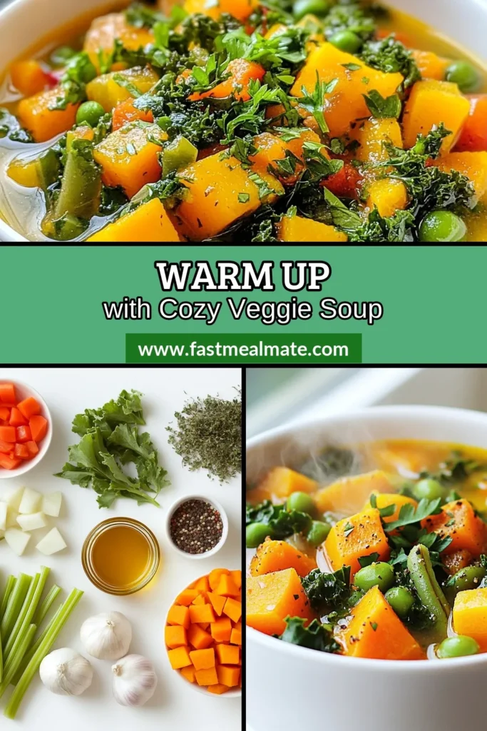 Warm up this season with our Healthy Autumn Soup Collection featuring cozy veggie soup recipes that are perfect for chilly days! This harvest soup recipe includes delicious butternut squash soup, packed with nutrients and flavor. Enjoy healthy vegetable soup or vegan comfort food that satisfies and nourishes. Try it today and embrace the taste of autumn! Save this recipe for later! #CozyVeggieSoup #HarvestSoupRecipe #ButternutSquashSoup #VeganComfortFood