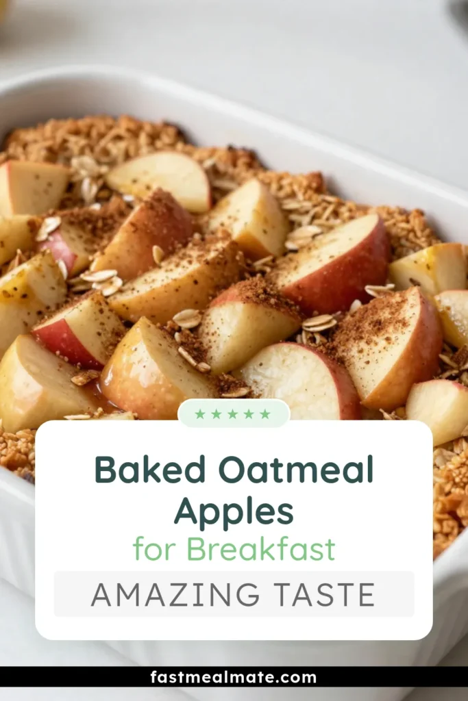 Looking for a delicious and healthy breakfast? Try this Oatmeal Apple Breakfast Bake! This easy recipe combines wholesome rolled oats with fresh apples for a satisfying start to your day. It's a perfect vegan oatmeal bake that's not only nutritious but also packed with flavors of apple cinnamon oatmeal. Get ready to enjoy this scrumptious baked oatmeal with apples that your family will love. Save this recipe for a healthy breakfast treat! #OatmealAppleBake #HealthyBreakfastRecipes #VeganOatmealBake #AppleCinnamonOatmeal