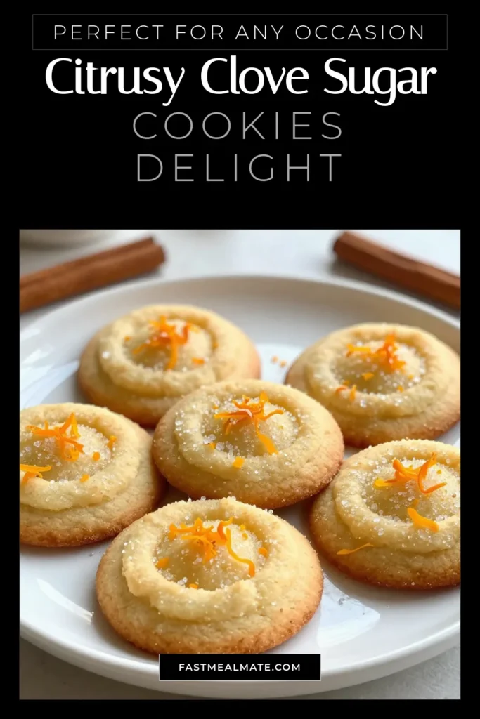 Discover a delightful twist on holiday baking with these Orange Clove Sugar Cookies! Perfect for festive cookie recipes, these citrus-flavored cookies are infused with the zesty essence of orange and the warming spice of cloves. Ideal for sharing at parties or cozy family gatherings, these orange zest cookies will surely impress. Ready to elevate your holiday treats? Try this easy recipe and spread the joy of baking! #OrangeCloveCookies #HolidayBaking #CitrusCookies #FestiveRecipes