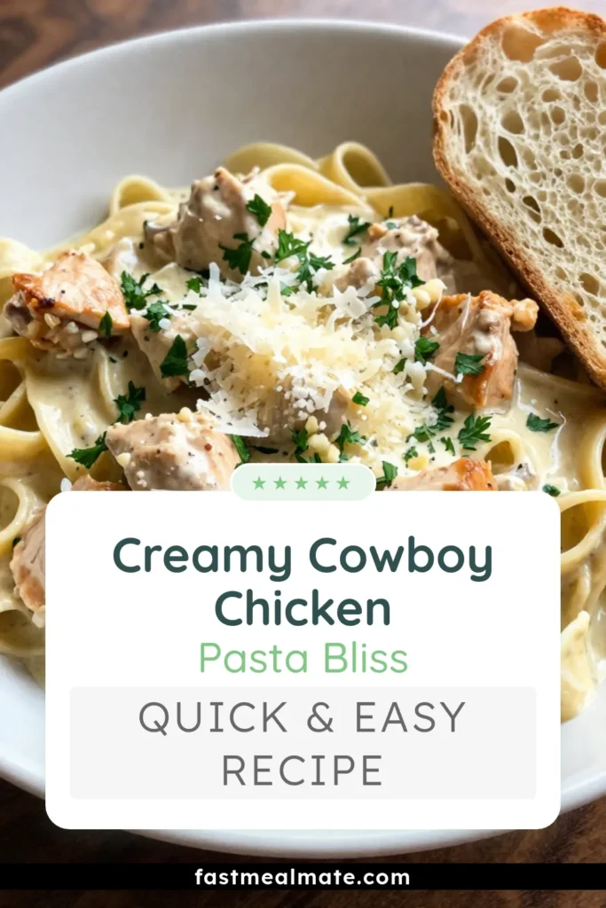 Dive into this mouthwatering recipe for Creamy Cowboy Butter Chicken Pasta! This easy creamy pasta dish features tender chicken thighs simmered in a rich, flavorful sauce that perfectly coats fettuccine. Ideal for busy weeknights, this creamy chicken pasta brings together the best of comfort food. Don't miss out on this delicious Cowboy butter pasta recipe—save it for your next dinner! #CreamyChickenPasta #CowboyButterPasta #FettuccineRecipe #EasyCreamyPasta