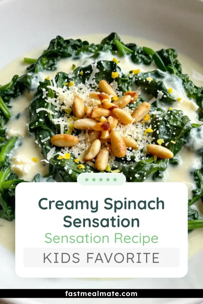 Discover the ultimate creamed spinach recipe that's both easy and delicious! This easy creamed spinach is a creamy spinach with garlic that’s perfect as a spinach side dish. Featuring rich heavy cream, cream cheese, and grated Parmesan, it’s indulgent yet simple to make. Impress your guests or elevate your meals with this flavorful recipe. Don’t wait—try this creamy delight today! #CreamedSpinach #EasySpinachRecipes #SpinachSideDish #ParmesanCreamedSpinach