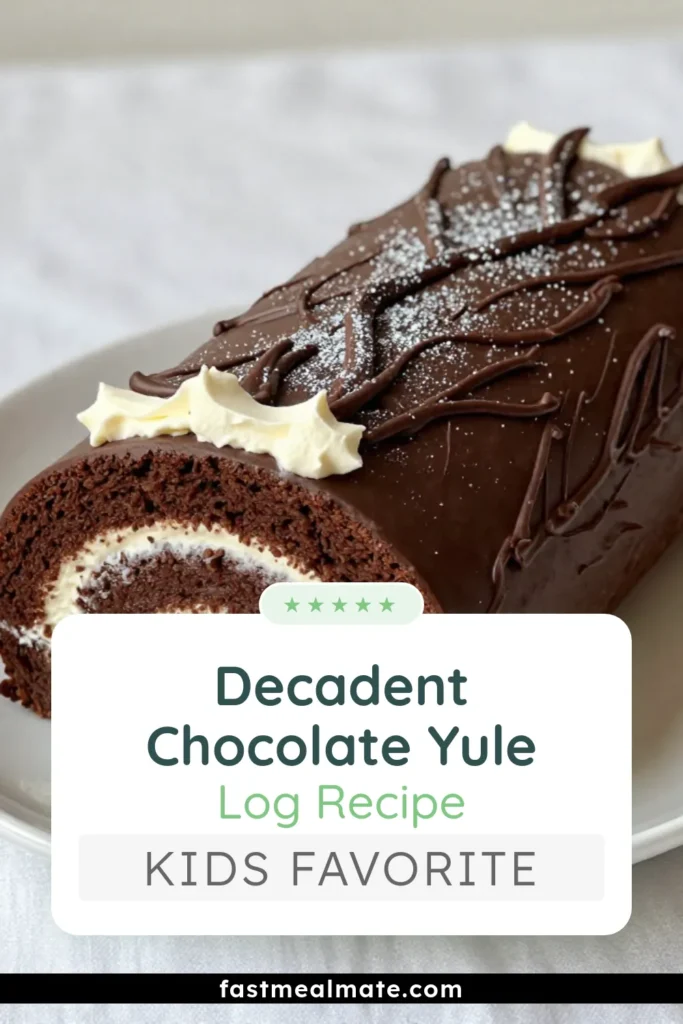 Indulge in the festive spirit with this easy Chocolate Yule Log recipe! Perfect for holiday baking, this chocolate cake roll combines rich flavors and creamy filling, making it a delightful centerpiece for your dessert table. Join the fun and impress your guests with this classic festive dessert recipe that’s simple to make. Get ready to roll and create unforgettable holiday memories! Save this easy Yule log cake for your next gathering! #YuleLog #ChocolateCake #HolidayBaking #FestiveDesserts