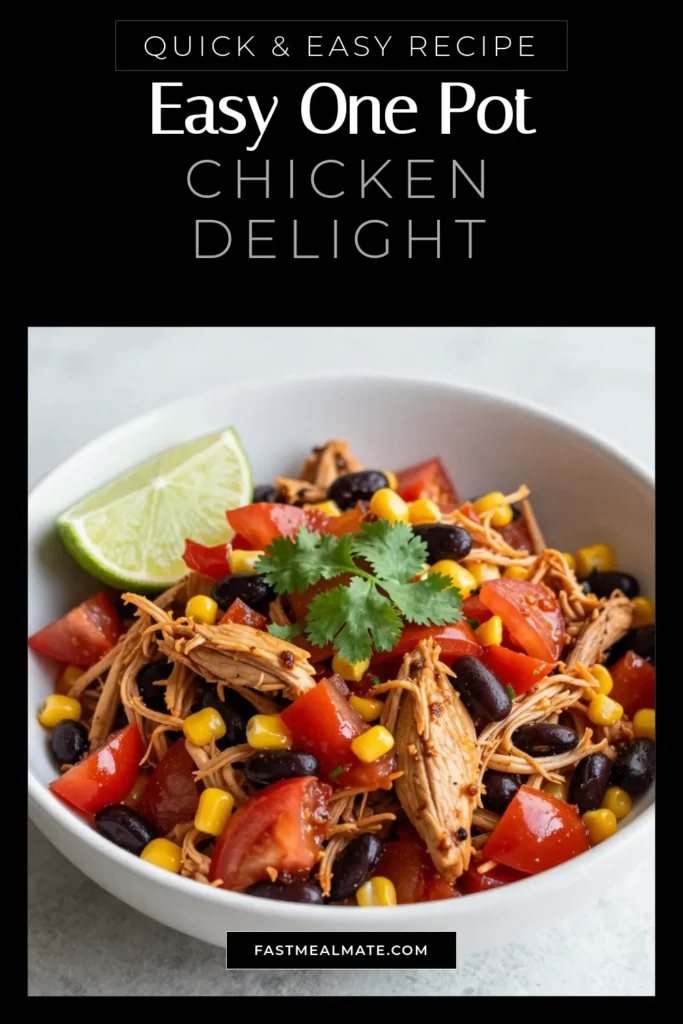 Discover a delicious and effortless Dump-and-Go Chicken Crockpot Dinner with this easy chicken crockpot meal. Packed with flavors from tomatoes, black beans, and spices, this one-pot chicken dinner allows for minimal prep and maximum taste. Ideal for busy weeknights, it's one of the best crockpot chicken recipes you'll make. Save this recipe to enjoy a flavorful chicken recipe that your family will love! #CrockpotChicken #EasyDinner #OnePotMeal #FlavorfulRecipes