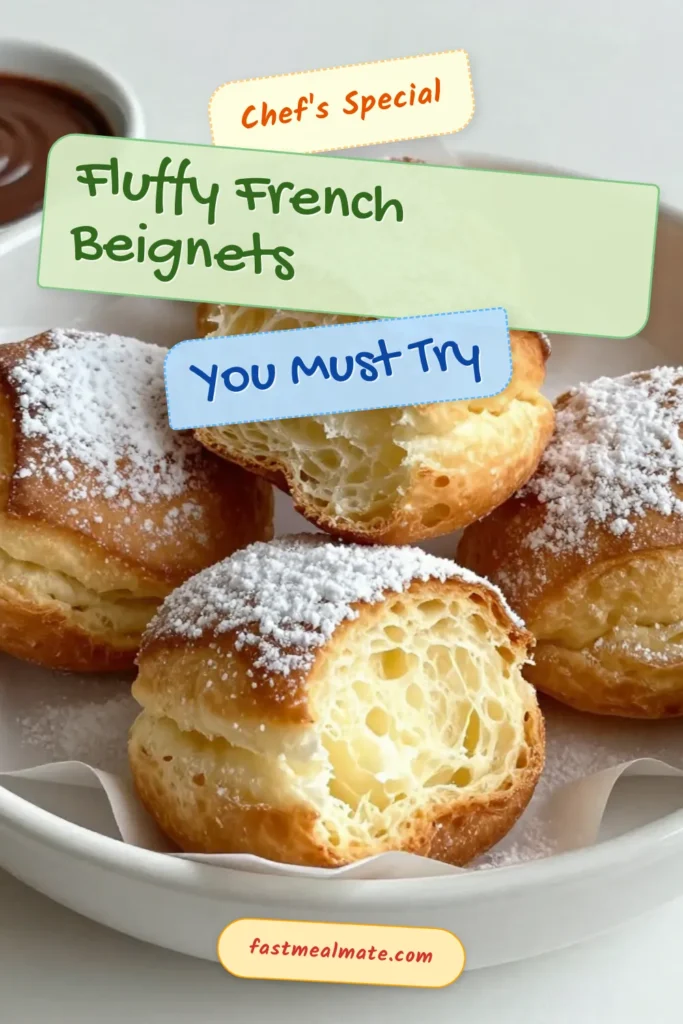 Indulge in the irresistible delight of fluffy vanilla beignets with this easy French beignet recipe. These homemade beignets are perfect for any occasion and will have your family asking for seconds. Discover essential beignet frying tips to achieve that perfect golden brown and finish them off with a generous dusting of powdered sugar. Don't miss out—save this recipe and treat yourself today! #FrenchBeignetRecipe #HomemadeBeignets #FluffyVanillaBeignets #PowderedSugarBeignets