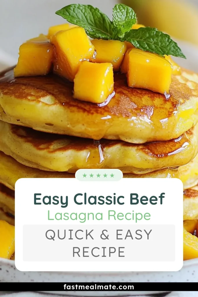 Start your day with these delicious fluffy mango pancakes! This easy pancake recipe combines ripe mango for a tropical breakfast that will brighten any morning. With our homemade mango pancakes, you'll enjoy a light and fluffy texture perfect for family meals or brunch gatherings. Follow our fluffy pancake recipe for perfectly cooked pancakes every time. Save this recipe for a delightful morning treat! #MangoPancakes #TropicalBreakfast #EasyPancakeRecipes #HomemadeMangoPancakes