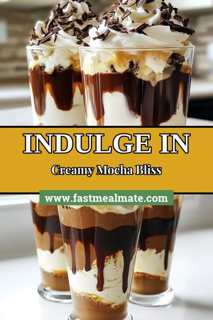 Indulge in this creamy mocha recipe that combines rich coffee flavors with chocolate in a perfect mocha coffee drink. This chocolate coffee smoothie is easy to make using almond milk mocha for a delightful twist. Top with delightful whipped cream mocha and dark chocolate shavings for a stunning presentation. Ideal for any occasion! Try it today and elevate your coffee game! #MochaMartini #CoffeeLovers #ChocolateSmoothie #WhippedCreamDelight