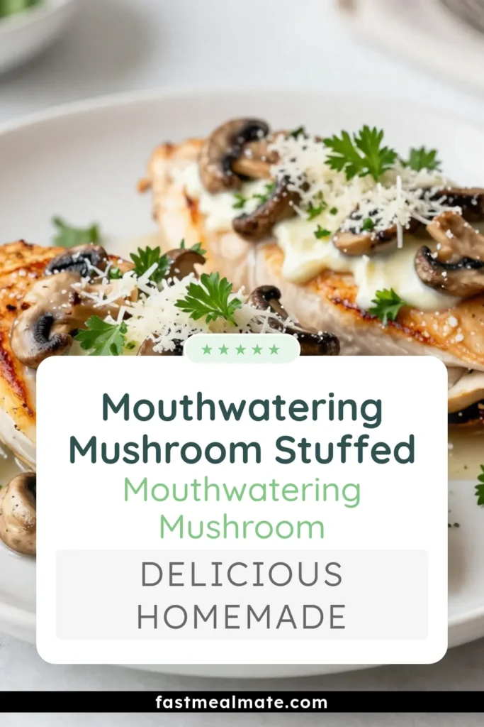 Discover a mouthwatering mushroom stuffed chicken that will elevate your dinner game! This easy stuffed chicken breasts recipe features a creamy mushroom filling made with mixed mushrooms, cream cheese, and Parmesan. Perfect for a savory chicken dinner, each bite is packed with flavor. Ready in just 50 minutes, it's a delightful way to impress your family or guests. Save this recipe for a delicious weeknight meal! #MushroomStuffedChicken #EasyChickenDinner #StuffedChickenBreastsRecipe #CreamyMushroomChicken