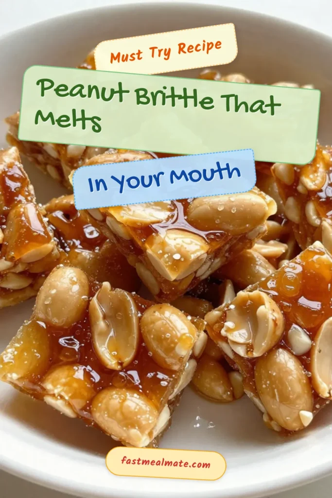 Discover the ultimate peanut brittle recipe that will take you back to simpler times! This classic peanut brittle is easy to make at home and requires just a few ingredients. Learn how to make peanut brittle with our straightforward instructions, perfect for satisfying your sweet tooth or gifting to friends. Don't miss out on this delicious treat—save this easy peanut brittle recipe for your next cooking adventure! #PeanutBrittle #HomemadeTreats #ClassicCandy #EasyRecipes