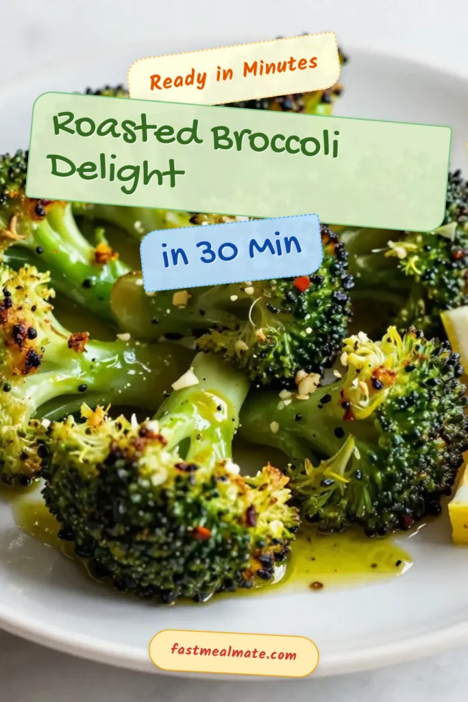 Discover the ultimate easy vegetable side dish with this oven roasted broccoli recipe! This healthy broccoli recipe uses fresh florets tossed in olive oil, garlic, and topped with optional Parmesan for a savory twist. Perfect for any meal, this garlic lemon broccoli recipe comes together in just 30 minutes. Elevate your dinner with this delicious and nutritious companion! Save this recipe for your next cooking night! #OvenRoastedBroccoli #HealthyBroccoli #ParmesanRoastedBroccoli #EasyVegetableSideDish