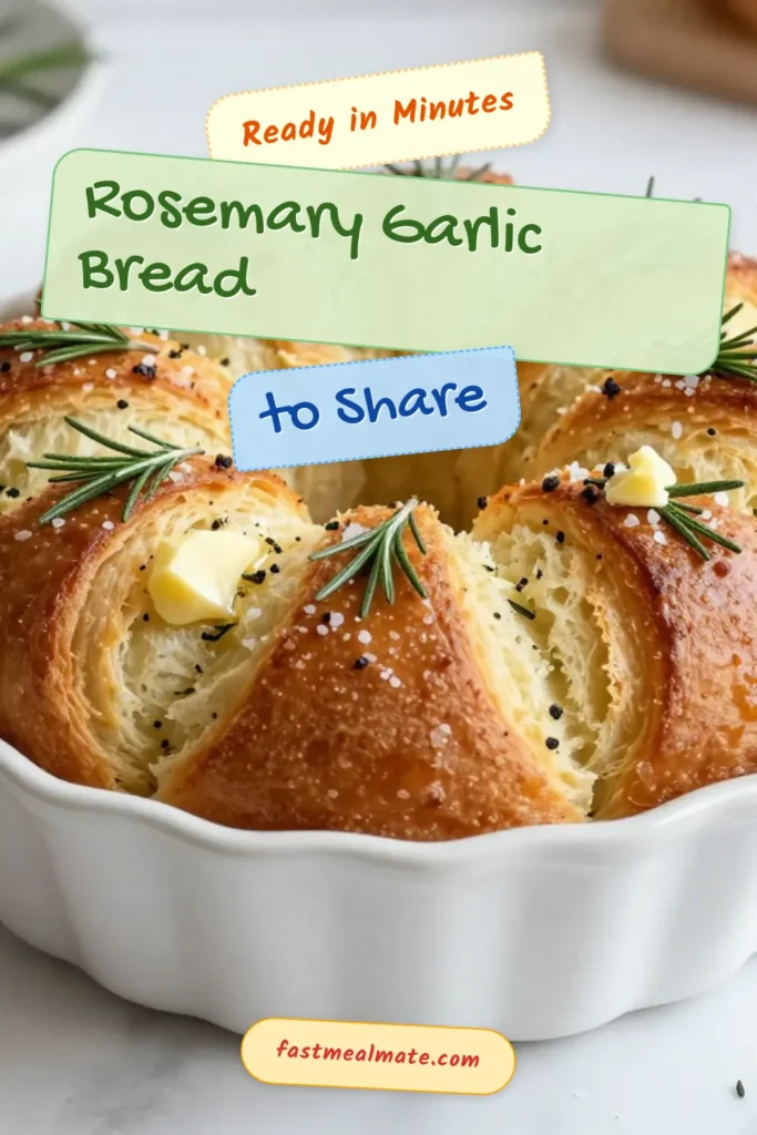 Discover the delightful flavors of Rosemary Garlic Pull-Apart Bread, a must-try Pull-Apart Bread Recipe for any garlic lover! This easy bread making process combines the aromatic goodness of garlic and rosemary bread, perfect for sharing at gatherings. Enjoy homemade bread with garlic that's crusty on the outside and soft inside. Don't miss out on this delicious treat – save the recipe now! #RosemaryGarlicBread #EasyBreadMaking #GarlicAndRosemaryBread #HomemadeBread
