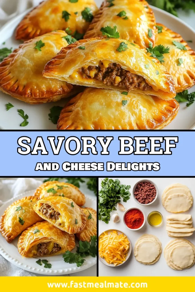 Savor the deliciousness of homemade beef empanadas with this easy beef empanadas recipe! These savory empanadas are filled with ground beef, cheese, and spices for a mouthwatering experience. Perfect for appetizers or a main dish, these cheese empanadas are sure to impress. Try these homemade empanadas and enjoy the crispy, golden perfection! Save this recipe for your next gathering! #BeefEmpanadas #EasyEmpanadaRecipe #SavoryEmpanadas #HomemadeEmpanadas