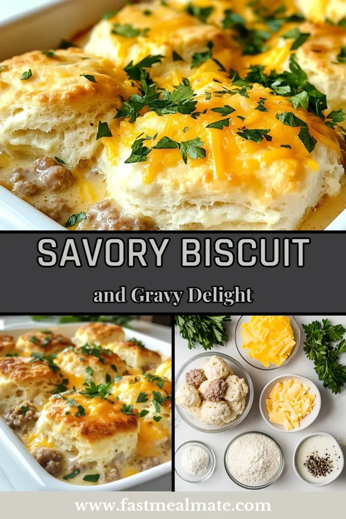 Indulge in a delicious Cracker Barrel biscuit and gravy casserole that will elevate your breakfast game! This cheesy biscuit casserole recipe combines savory breakfast sausage with fluffy biscuits, creating the ultimate homemade biscuit and gravy experience. Perfect for brunch or family gatherings, this easy casserole is a must-try. Save this recipe for a delightful morning treat! #CrackerBarrelCasserole #BreakfastSausageCasserole #CheesyBiscuitCasserole #HomemadeGravy
