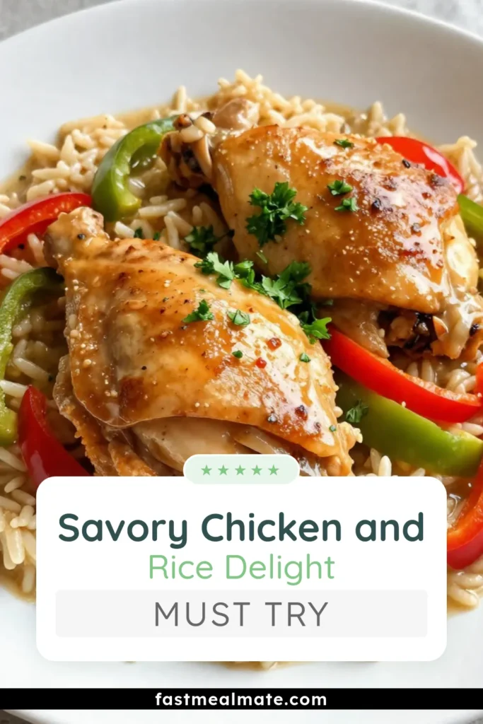 Indulge in this savory chicken and rice recipe featuring tender smothered chicken thighs. This easy one-pan chicken dinner is perfect for busy nights, combining delicious flavors in a comforting chicken and rice casserole. With simple ingredients and a quick cooking time, you'll have a satisfying meal the whole family will love. Try this quick chicken recipe tonight! Save it for later! #ChickenDinner #EasyRecipes #OnePanMeals #CasseroleRecipes