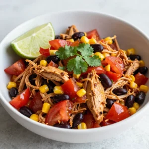 When I make a Dump-and-Go Chicken Crockpot Dinner, I gather simple, tasty ingredients. Here&rsquo;s what you need: - 4 boneless, skinless chicken breasts - 1 can (15 oz) diced tomatoes, with juices - 1 can (15 oz) black beans, drained and rinsed - 1 cup corn kernels - 1 red bell pepper, finely diced - 1 medium onion, chopped - 2 cloves garlic, minced - 1 teaspoon ground cumin - 1 teaspoon chili powder - Salt and black pepper to taste - 1 cup chicken broth - Fresh cilantro, chopped (for garnish) - Lime wedges (for serving) These ingredients work well together. The chicken is tender and juicy. The spices add warmth and flavor. Diced tomatoes bring a nice, juicy texture. Black beans and corn add fiber and sweetness. The cilantro on top adds freshness. Each bite is a delight! Feel free to swap ingredients based on what you have. Use different beans or veggies for a twist. The goal is to make cooking fun and easy! {{ingredient_image_2}} - Arrange chicken breasts in the crockpot. Place them flat at the bottom. This helps them cook evenly. - Mix vegetables and spices in a bowl. Combine diced tomatoes, black beans, corn, red bell pepper, onion, and garlic. Stir well to blend all ingredients. - Layer vegetable mixture over the chicken. Spread it out to cover the chicken completely. - Pour broth over the mixture. This adds moisture and flavor to the dish. - Set cooking time. Choose low for 6-8 hours or high for 3-4 hours. - Shred chicken after cooking. Use two forks to break the chicken into pieces. Mix it well with the vegetables and broth. - Garnish with cilantro. This adds a fresh touch to your meal. - Serve with lime wedges, tortillas, or rice. Each option enhances the dish's taste. Enjoy your delicious meal! To achieve perfect shredding of chicken, cook it until tender. Use two forks to shred it right in the pot. This keeps all the juices and flavors in the dish. For the best flavor, set your crockpot to low for 6-8 hours. If you're in a hurry, the high setting cooks it in 3-4 hours. If you don&rsquo;t have fresh ingredients, frozen works well too. For instance, you can use frozen corn or canned beans. Just rinse canned beans to remove extra salt. If you want more flavor, you can boost spices. Add more cumin or chili powder according to your taste. Using homemade broth gives a richer taste than store-bought. If you have time, try marinating the chicken. A simple mix of lime juice, garlic, and spices adds depth. Marinate for at least 30 minutes for the best results. Each step makes your dish even more delicious! Pro Tips Use Frozen Corn: Frozen corn is a great time-saver and can be added directly to the crockpot without thawing, maintaining its sweetness and texture. Customize the Spice Level: Adjust the amount of chili powder according to your preference; for a milder dish, reduce it, or for extra heat, add a pinch of cayenne pepper. Experiment with Vegetables: Feel free to add other vegetables such as zucchini, carrots, or jalape&ntilde;os for added flavor and nutrition. Leftovers are Perfect for Tacos: This chicken mixture makes a delicious filling for tacos; just top with your favorite toppings like avocado, cheese, or sour cream. {{image_4}} You can easily change some ingredients in this recipe. Try different beans like pinto or kidney beans. You can also add more veggies, such as zucchini or spinach. If you want a different protein, ground beef or turkey works well too. Just make sure to adjust cooking times based on the protein you choose. Want more heat? Try adding diced jalape&ntilde;os or a splash of hot sauce. You can adjust the chili powder too. Use less for a milder dish or more for extra spice. Taste as you go to find your perfect level of heat. You don&rsquo;t have to use a crockpot! You can bake this dish in the oven. Just place everything in a baking dish, cover it, and cook at 350&deg;F for about an hour. If you have an Instant Pot, you can also make it there. Use the saut&eacute; function first, then add the rest of the ingredients and cook on high pressure for about 15 minutes. To keep your Dump-and-Go Chicken Crockpot Dinner fresh, store leftovers in an airtight container. This helps keep out air and moisture. When stored correctly, it lasts in the fridge for about 3 to 4 days. Always let the dish cool down before sealing it, as this helps avoid condensation, which can make your food soggy. To freeze this meal for later, follow these steps: - Let the dish cool completely. - Portion it into freezer-safe bags or containers. - Label each bag with the date to keep track. This meal can stay fresh in the freezer for up to 3 months. When you&rsquo;re ready to enjoy it again, take it out of the freezer and let it thaw overnight in the fridge. For the best flavor when reheating, use the stovetop or microwave: - Stovetop: Place the dish in a pot over medium heat. Stir often until it&rsquo;s hot throughout. - Microwave: Use a microwave-safe bowl. Heat in short bursts, stirring in between, until hot. To avoid dryness, add a splash of chicken broth or water while reheating. This keeps the dish moist and tasty. Cooking time varies by setting. If you use low heat, it takes 6 to 8 hours. For high heat, it takes 3 to 4 hours. Always check that the chicken is tender and fully cooked. Yes, you can prepare it the night before. Place the chicken and vegetables in the crockpot. Cover it and store it in the fridge. In the morning, add the broth and start cooking. This saves time and makes it easy for busy days. You can serve this dish with warm tortillas or over fluffy rice. Fresh cilantro adds flavor and color. Lime wedges give a nice zing. Simple salad or steamed veggies also work well for balance. This blog post offers a simple and tasty recipe for a chicken crockpot dinner. You learned about key ingredients, cooking steps, and tips to enhance flavor. I also shared ways to store and reheat leftovers. When you try this dish, feel free to swap ingredients or adjust the spices to fit your taste. I hope you enjoy the ease of cooking and the rich flavors this recipe brings to your table. Happy cooking!