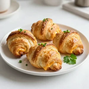 - 1 can (8 oz) refrigerated crescent roll dough - 2 cups cooked chicken, shredded - 1 cup cream cheese, softened to room temperature - 1/2 cup shredded sharp cheddar cheese - 1/4 cup green onions, finely chopped - 1 teaspoon garlic powder - Salt and pepper, to taste - 1 egg, beaten (for egg wash) These main ingredients create the tasty filling and flaky dough. The cream cheese keeps the filling creamy and rich. The cheddar adds a sharp flavor that pairs well with chicken. Green onions give a fresh crunch. Garlic powder enhances the overall taste, making each bite delicious. - Chopped fresh parsley - A dash of paprika Garnishes can make your dish look more appealing. Fresh parsley adds color and flavor. Paprika gives a bit of warmth and a pop of red. You can choose one or both to elevate your meal. - Baking sheet - Parchment paper - Mixing bowl - Spoon for filling - Pastry brush Using the right tools helps the cooking process. A baking sheet lined with parchment paper keeps rolls from sticking. A mixing bowl is needed for the filling. A spoon helps you place the filling in the dough. A pastry brush is perfect for adding the egg wash for that golden finish. {{ingredient_image_2}} First, set your oven to 375&deg;F (190&deg;C). This helps the rolls bake well. While the oven warms, take a baking sheet and cover it with parchment paper. This keeps the rolls from sticking. Next, grab a medium bowl. In this bowl, mix together the shredded chicken, cream cheese, cheddar cheese, green onions, garlic powder, and a pinch of salt and pepper. Stir it well until everything is creamy and smooth. This filling is the heart of your rolls. Now, open the can of crescent roll dough. Carefully pull apart the dough into triangle pieces. On the wide end of each triangle, put about one tablespoon of the chicken filling. Start rolling from the wide end and go to the point. Tuck the filling inside as you roll. This keeps it secure. Place the rolled crescents on your prepared baking sheet. Make sure to leave space between each one. Brush the tops with the beaten egg for a nice golden color. Bake them in the oven for 12-15 minutes. Watch for them to turn golden brown and puffed up. Once they look perfect, take them out and let them cool for a few minutes. Enjoy your delightful chicken crescent rolls! To get a smooth and creamy filling, use softened cream cheese. This helps mix well with the chicken and cheese. If your cream cheese is cold, it will not blend right. I suggest leaving it out for about 30 minutes before starting. Mix it with shredded chicken, cheddar cheese, green onions, and garlic powder. Taste the mixture and adjust the salt and pepper to your liking. This step makes a huge difference. To make your rolls golden brown, brush the tops with a beaten egg. This egg wash gives the rolls a shiny and crispy crust. Be sure to coat them evenly. Bake them in a preheated oven at 375&deg;F (190&deg;C) for 12-15 minutes. Keep an eye on them. When they puff up and turn golden, they are ready. These rolls taste great warm and are easy to serve. Place them on a colorful plate for a nice look. You can pair them with dips like marinara or ranch. Fresh herbs like parsley can add a nice touch on top. For more fun, try serving with a salad or a soup on the side. This makes for a complete meal that everyone will love! Pro Tips Use Leftover Chicken: This recipe is perfect for using up leftover rotisserie or grilled chicken, saving you time and reducing waste. Customize Your Cheese: Feel free to mix in different cheeses like mozzarella or pepper jack for a unique flavor twist! Make-Ahead Option: Assemble the rolls ahead of time and refrigerate until ready to bake for a quick meal solution. Check for Doneness: Keep an eye on the rolls as they bake; oven temperatures may vary, and you want them perfectly golden brown! {{image_4}} You can change the filling to keep things exciting. Try using shredded turkey or ham instead of chicken. For a twist, mix in some spinach and artichokes for a creamy, savory flavor. You can also add diced bell peppers or mushrooms for extra texture. If you love cheese, mix in some mozzarella or feta. Each filling brings a new taste to these rolls! You can easily make these rolls vegetarian. Replace the chicken with a mix of veggies. Use chopped broccoli, zucchini, or even roasted red peppers. Adding cream cheese and cheddar will keep them creamy and satisfying. You can also try using a bean spread for protein and flavor. This way, you get a hearty meal that everyone will enjoy! If you like a little heat, there are many ways to spice up your rolls. Add some diced jalape&ntilde;os or a sprinkle of crushed red pepper flakes to the filling. You can also mix in a spicy cheese, like pepper jack. For a different flavor, try adding hot sauce to the cream cheese. This will give your rolls a kick that will leave your taste buds dancing! After enjoying your chicken crescent rolls, store any leftovers in an airtight container. Keep them in the fridge for up to three days. If you want to keep them fresh longer, you can wrap them tightly in plastic wrap before placing them in the container. This helps prevent them from drying out. To reheat your rolls, preheat your oven to 350&deg;F (175&deg;C). Place the rolls on a baking sheet. Cover them with aluminum foil to keep them moist. Bake for about 10 minutes or until warm. You can also use a microwave, but the oven gives a crispier texture, which I recommend. If you want to freeze your chicken crescent rolls, first let them cool completely. Then, wrap each roll in plastic wrap and place them in a freezer bag. Make sure to remove as much air as possible before sealing. These can last in the freezer for up to two months. When you're ready to enjoy them, thaw in the fridge overnight and reheat as mentioned above. Yes, you can use store-bought rotisserie chicken. It saves time and adds flavor. Just shred it and mix it with the other filling ingredients. This shortcut makes the recipe even easier! To make this recipe gluten-free, use gluten-free crescent roll dough. Many brands offer this option. Ensure all other ingredients are gluten-free, like the cream cheese and cheddar cheese. These rolls taste great with many sauces. Consider serving them with marinara sauce, ranch dressing, or barbecue sauce. These flavors complement the cheesy chicken filling nicely. Yes, you can prepare the rolls ahead of time. Assemble them, then cover and refrigerate. Bake them when you're ready to serve. Enjoy warm, fresh rolls that your family will love! You now have all you need to make easy chicken crescent rolls. We covered ingredients, tools, and step-by-step instructions. I shared tips for a creamy filling and golden brown rolls. We also explored fun variations and safe storage methods. Feel confident in trying different fillings or even making a vegetarian version. These rolls are simple and delicious. Enjoy sharing them with friends or family. Happy baking!