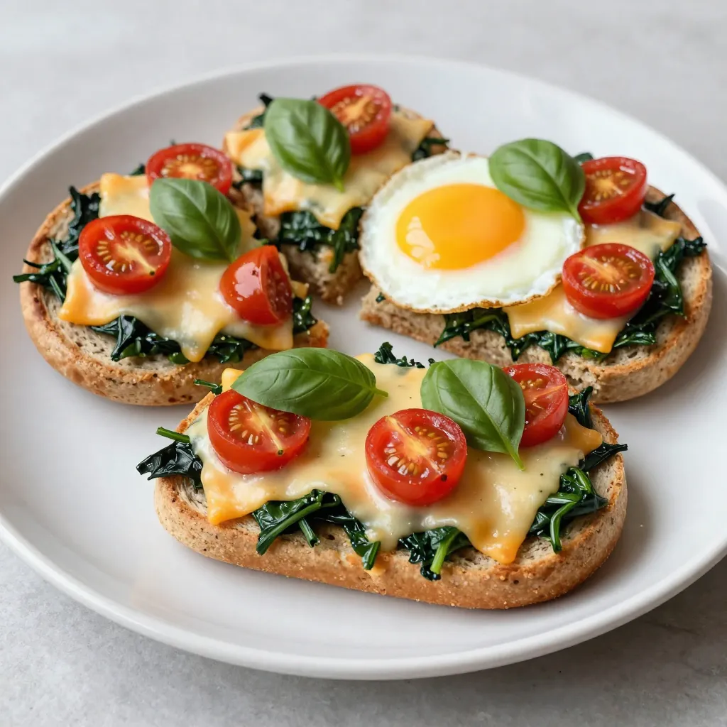 - 4 whole wheat English muffins, halved - 4 large eggs - 1 cup cherry tomatoes, halved - 1 cup fresh spinach, roughly chopped - 1/2 cup shredded cheese (choose mozzarella, cheddar, or a blend) - 1/4 cup crumbled feta cheese To make English muffin breakfast pizzas, you need whole wheat English muffins. They provide a hearty base. Next, eggs add protein and richness. Cherry tomatoes bring sweetness, while fresh spinach gives a nice crunch. Cheese adds creaminess and flavor, so choose your favorite type. - 1 teaspoon olive oil - 1 teaspoon Italian seasoning - Salt and pepper to taste - Fresh basil leaves for garnish (optional) Seasoning is key for flavor. Olive oil helps the muffins crisp up nicely. Italian seasoning adds warmth and depth. Salt and pepper enhance all the fresh tastes. For a bright finish, fresh basil leaves work great. This simple touch makes your breakfast pizzas pop! {{ingredient_image_2}} 1. Preheating the Oven: Start by preheating your oven to 375&deg;F (190&deg;C). This helps the muffins bake evenly. 2. Preparing the Muffins for Baking: Take your whole wheat English muffins and slice each one in half. Place the muffin halves, cut side up, on a baking sheet. You can lightly grease the sheet or use parchment paper to prevent sticking. 1. Saut&eacute;ing the Spinach: Heat a medium skillet over medium heat. Add the chopped spinach to the skillet. Saut&eacute; it for about 2-3 minutes until it wilts. The spinach should keep its bright green color. Remove it from heat and set it aside. 2. Cooking the Eggs: In the same skillet, crack the large eggs. Cook them sunny-side up, or however you like your eggs. This should take around 2-3 minutes. Sprinkle a little salt and pepper while they cook. 1. Layering Ingredients on the Muffins: Start with each muffin half. Spread the saut&eacute;ed spinach evenly on top. Add the halved cherry tomatoes next. Then, sprinkle the shredded cheese and crumbled feta over the veggies. 2. Baking the Pizzas: Place the baking sheet in the preheated oven. Bake for 10-12 minutes. Look for melted, bubbly cheese and lightly toasted muffin edges. Enjoy every bite of your breakfast pizza! - Perfecting sunny-side up eggs To cook sunny-side up eggs well, keep the heat low. Crack the eggs into a heated skillet. Cook slowly for about 2-3 minutes. The key is to let the whites set while the yolks stay runny. Covering the pan helps cook the tops gently. - Avoiding soggy English muffins To keep your English muffins crispy, toast them lightly before adding toppings. This step helps to create a barrier against moisture. Use a light drizzle of olive oil for extra crunch. Bake them just until the cheese melts for the best texture. - Suggested toppings and cheese variations Feel free to mix and match toppings! Try bell peppers, onions, or mushrooms. Different cheeses work well too. Mozzarella adds stretch, while feta gives a tangy kick. You could even use goat cheese for a creamy twist. - Making it vegetarian or adding protein To make these pizzas vegetarian, load up on veggies like zucchini or artichokes. For added protein, consider adding turkey bacon or sausage. You can also use tofu or chickpeas for a plant-based boost. These choices keep your breakfast fun and tasty! Pro Tips Use Fresh Ingredients: Opt for fresh spinach and ripe cherry tomatoes for the best flavor and texture in your breakfast pizzas. Customize Your Cheese: Feel free to mix and match different cheeses like gouda or pepper jack for a unique twist on flavor. Perfect Egg Cooking: For perfectly cooked eggs, cover the skillet with a lid while frying to help the yolks set without overcooking the whites. Make It Ahead: Prepare the toppings in advance and store them in the fridge. Just assemble and bake in the morning for a quick breakfast solution. {{image_4}} Gluten-free options To make English muffin breakfast pizzas gluten-free, choose gluten-free muffins. Many brands offer tasty options. Just check for certified gluten-free labels. This change allows everyone to enjoy this dish without worry. Vegan adaptations To make this recipe vegan, you can use egg substitutes like silken tofu or chickpea flour. These options mimic the texture of eggs well. For cheese, try using vegan cheese. There are great brands that melt nicely and add flavor. Adding spices and herbs Spice up your breakfast pizzas by adding spices like paprika or cayenne pepper. Fresh herbs like oregano or thyme can also elevate the taste. A sprinkle of red pepper flakes adds a nice kick, too. Don&rsquo;t be afraid to experiment! Incorporating different vegetables You can add a variety of vegetables to your pizzas. Try bell peppers, mushrooms, or zucchini for extra flavor and nutrition. Saut&eacute; them briefly before adding to the muffins. This step ensures they are cooked perfectly when baked. To store leftovers, let the pizza cool down. Place them in an airtight container. You can keep them in the fridge for up to three days. This keeps the flavors fresh and the muffins tasty. For reheating, the best method is the oven. Preheat it to 350&deg;F (175&deg;C). Place the pizzas on a baking sheet and heat for about 5-7 minutes. This method keeps the muffins crisp and the cheese melty. You can also use the microwave. Just heat each pizza for 30 seconds to 1 minute. Be careful! The texture may not be as good as baking. If you want to keep the texture, stick to the oven. Can I use regular English muffins instead of whole wheat? Yes, you can use regular English muffins. Whole wheat adds more fiber and nutrients. Regular muffins will taste great too. Just pick your favorite type. How can I make these breakfast pizzas ahead of time? You can prepare the toppings in advance. Just store them in the fridge. Assemble the pizzas right before you bake them. This keeps them fresh and tasty. Are English muffin breakfast pizzas healthy? Yes, they are healthy! They contain whole grains, veggies, and protein. The fresh spinach and tomatoes add vitamins. You can control the cheese to keep it lighter too. Can I use egg substitutes in this recipe? Absolutely! You can use egg substitutes like tofu or flaxseed meal. Choose what fits your diet best. Follow the package instructions for the right amounts. This blog post explored making delicious breakfast pizzas using whole wheat English muffins. You learned about the main ingredients, seasoning, and how to assemble and bake them. I shared tips for perfect eggs and meal customization. We also discussed dietary adjustments and storing leftovers. Remember, these breakfast pizzas are easy to make and fun to personalize. You can enjoy various toppings to fit your taste. Try these ideas to spice up your mornings!