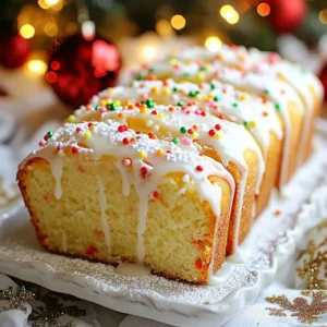 - 3 cups all-purpose flour - 1 tablespoon baking powder - 1/2 teaspoon salt - 1 cup unsalted butter, softened - 1 cup granulated sugar - 4 large eggs, at room temperature - 1 tablespoon pure vanilla extract - 1 cup buttermilk - 1 cup colorful Christmas-themed sprinkles - 1/2 cup powdered sugar (for glaze) - 2 tablespoons milk (for glaze) When I make Christmas Sprinkle Vanilla Bread, I love using fresh ingredients. The flour is the base, giving the bread its body. Baking powder helps it rise, while salt adds flavor. The butter is key; it makes the bread rich and soft. Sugar sweetens the mix and gives it a lovely golden color. Next, I add eggs, which help with texture. Vanilla extract brings a warm, sweet aroma. Buttermilk keeps the bread moist and tender. The real fun comes with the colorful sprinkles! They add a festive touch and a bit of crunch. For the glaze, I mix powdered sugar with milk. This drizzle adds sweetness and makes the bread look extra special. Using these ingredients, you will create a delightful holiday treat that everyone will love! {{ingredient_image_2}} 1. Preheat the oven and prepare the loaf pan Start by preheating your oven to 350&deg;F (175&deg;C). While it's heating, take a 9x5 inch loaf pan. Grease it well with butter or non-stick spray. This will help the bread come out easily later. 2. Combine dry ingredients In a medium bowl, mix 3 cups of all-purpose flour, 1 tablespoon of baking powder, and 1/2 teaspoon of salt. Use a whisk to blend these ingredients until they are well mixed. Set this bowl aside for later. 1. Cream butter and sugar In a large bowl, use an electric mixer. Cream together 1 cup of softened unsalted butter and 1 cup of granulated sugar. Beat the mix for about 3 to 5 minutes until it becomes light and fluffy. 2. Incorporate eggs and vanilla Add 4 large eggs to the butter and sugar mix, one at a time. Mix well after each egg. Then, pour in 1 tablespoon of pure vanilla extract and combine everything thoroughly. 1. Add flour and buttermilk Slowly add the flour mixture to the butter mix. Alternate with 1 cup of buttermilk. Start and finish with the flour mix. Mix gently until just combined. Do not overmix, as this keeps the bread soft. 2. Fold in sprinkles and bake Carefully fold in 1 cup of colorful Christmas-themed sprinkles. Make sure they are spread evenly throughout the batter. Pour the batter into the prepared loaf pan. Smooth the top with a spatula. Bake in the oven for 50 to 60 minutes. Check doneness by inserting a toothpick; it should come out clean. To ensure the bread rises well, use room-temperature ingredients. Cold butter or eggs can slow the rise. When mixing, don't overmix. This keeps your bread light and fluffy. For testing doneness, insert a toothpick into the center. If it comes out clean, your bread is ready. If it has batter on it, give it a few more minutes. To get the perfect glaze, mix powdered sugar and milk in a bowl. Stir until the glaze is smooth and thick, but still runny enough to drizzle. The best time to glaze is after the bread cools completely. This way, the glaze stays nice and bright on top. When serving, slice the bread and arrange it on a festive platter. Add a sprinkle of extra sprinkles on top for color. A light dusting of powdered sugar creates a beautiful holiday touch. You can even place the bread next to some holiday cookies for an even more festive display. Pro Tips Perfect Room Temperature Ingredients: Ensure your butter, eggs, and buttermilk are at room temperature before mixing. This helps create a smoother batter and better texture in the final bread. Don't Overmix: When combining the wet and dry ingredients, mix just until incorporated. Overmixing can lead to a dense bread rather than a light and fluffy loaf. Let It Cool: Allow the bread to cool completely before glazing. This prevents the glaze from melting into the bread and helps maintain a beautiful finish. Customize Your Sprinkles: Feel free to use different types of holiday-themed sprinkles or even chocolate chips for a fun twist on this festive bread. {{image_4}} You can make this bread your own by adding new flavors. Almond extract gives a sweet twist. Just swap it for the vanilla extract. You can also add spices like cinnamon or nutmeg for warmth. Just a pinch can make a big difference. If you need gluten-free options, try almond flour or a gluten-free blend. Both work well in this recipe. For a vegan version, replace eggs with flaxseed meal mixed with water. Use plant-based butter and almond milk instead of dairy for a tasty loaf. Sprinkles are a fun way to dress up your bread. Use colorful holiday sprinkles, or try chocolate ones for a richer look. You can also add crushed candy canes on top for a festive pop. This adds a lovely crunch and flavor too. To keep your Christmas Sprinkle Vanilla Bread fresh, wrap it tightly in plastic wrap. You can also place it in an airtight container. Store it at room temperature for up to three days. This method helps keep the bread moist and tasty. Avoid refrigeration, as it can dry out the bread. If you want to keep your bread longer, freezing is a great option. First, let the bread cool completely. Then, wrap it in plastic wrap and foil to prevent freezer burn. Place it in a freezer-safe bag or container. It can last up to three months in the freezer. When you're ready to enjoy it, remove the bread from the freezer. Let it thaw in the fridge overnight or at room temperature for a few hours. This delicious bread can stay fresh for about three days at room temperature. When stored properly in the freezer, it can last for up to three months. Look for signs of spoilage, like a dry texture or mold. If the bread smells off or has an unusual color, it&rsquo;s best to throw it away. Always check the bread before serving to ensure it&rsquo;s safe to eat. Can I use a different type of milk for this recipe? Yes, you can use whole milk, almond milk, or oat milk. Each milk adds a slightly different flavor and texture. If you use a non-dairy milk, ensure it's unsweetened for the best taste. How do I know when my Christmas Sprinkle Vanilla Bread is done baking? Check for doneness by inserting a toothpick into the center. If it comes out clean, the bread is ready. The top should be golden brown, and the bread should spring back slightly when touched. What can I substitute for buttermilk? If you don&rsquo;t have buttermilk, mix 1 cup of milk with 1 tablespoon of vinegar or lemon juice. Let it sit for 5 minutes to thicken. You can also use plain yogurt or sour cream mixed with water. Is it necessary to use vanilla extract? While vanilla extract adds a lovely flavor, you can skip it if you prefer. You can also try almond extract or other flavorings for a twist. What goes well with this bread? This bread pairs well with hot cocoa, coffee, or tea. You can spread butter or cream cheese on each slice for extra flavor. Fresh fruit, like strawberries or oranges, also makes a nice side. Can I toast Christmas Sprinkle Vanilla Bread? Yes, toasting this bread enhances its flavors. Just slice it and place it in a toaster or under a broiler for a few minutes. Enjoy it warm with toppings like butter or jam. This blog explored the key ingredients and steps to make delightful Christmas Sprinkle Vanilla Bread. You learned about baking tips, variations, and storage methods to keep your bread fresh. Remember, you can customize this bread with different flavors and dietary swaps. Don&rsquo;t hesitate to get creative with your sprinkles and presentation. Enjoy baking and sharing this festive treat with friends and family!