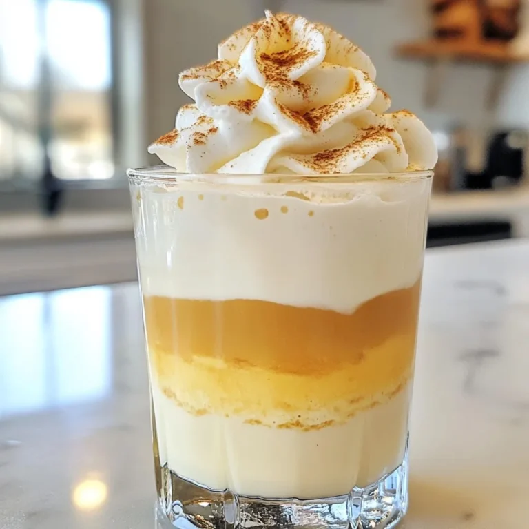 - 1 cup creamy eggnog - 1/2 cup brewed coffee, cooled - 1/4 cup milk (or plant-based alternative) - 2 tablespoons granulated sugar - 1/4 teaspoon pure vanilla extract - 1/2 teaspoon ground nutmeg - Whipped cream for topping The main ingredients create a rich and creamy drink. The eggnog brings that festive flavor. The cooled coffee adds depth, and the milk makes it smooth. Granulated sugar sweetens the mix just right. Vanilla extract gives it a warm flavor. Nutmeg adds that cozy holiday spice. Finally, whipped cream makes it fun and indulgent. - Cinnamon stick for garnish - Additional sweeteners (if desired) Adding a cinnamon stick gives a nice touch to your drink. It also adds a lovely aroma. If you like it sweeter, feel free to add more sugar. This drink is all about your taste and comfort. Enjoy experimenting with these fun options! {{ingredient_image_2}} - First, grab a medium mixing bowl. - Pour in 1 cup of creamy eggnog. - Add 1/2 cup of cooled brewed coffee. - Then, include 1/4 cup of milk. - Use a whisk to mix these together. - Keep whisking until the blend is smooth and uniform. - Next, sprinkle in 2 tablespoons of granulated sugar. - Pour in 1/4 teaspoon of pure vanilla extract. - Add 1/2 teaspoon of ground nutmeg for that warm spice. - Stir the mixture well until the sugar dissolves completely. - Taste the mix. Add more sugar if you like it sweeter. - You can serve the drink cold over ice. - Or, keep it warm by skipping the ice. - Pour the creamy mixture into your chosen glasses. - Top each drink with a dollop of whipped cream. - Finish with a sprinkle of nutmeg for a pretty touch. - Enjoy your cozy drink right away! To make the Eggnog White Russian just right, you can change the sugar level. Start with 2 tablespoons of sugar. After mixing, taste the drink. If you want it sweeter, add more sugar. Just remember, small amounts go a long way. Keep tasting until you find your perfect balance. Using festive glasses makes your drink pop. Choose glasses that fit the holiday spirit. You can add a cinnamon stick for a nice touch. For whipped cream, aim for a tall, fluffy dollop. Use a spoon to create height. Sprinkle some nutmeg on top for extra flair. You can prepare this drink ahead of time. Mix the eggnog, coffee, milk, sugar, vanilla, and nutmeg in a bowl. Store it in the fridge for up to a day. When ready to serve, just add ice and whipped cream. This makes party prep easy! Pro Tips Chill Your Ingredients: For a refreshingly cold drink, ensure that your eggnog and milk are well-chilled before mixing. This will enhance the overall taste and keep your drink cool longer. Experiment with Flavors: Feel free to add a splash of flavored syrup, such as caramel or hazelnut, for a unique twist on this classic recipe. This can personalize the drink to suit your taste. Use Fresh Nutmeg: Grating fresh nutmeg instead of using pre-ground nutmeg can elevate the flavor profile of your eggnog. Fresh nutmeg has a more vibrant aroma and taste. Presentation is Key: Serve your eggnog in festive glasses and consider adding a cinnamon stick for garnish. This not only looks beautiful but also adds a lovely aroma as you sip. {{image_4}} You can easily make this drink dairy-free. Just swap regular milk and cream for a plant-based milk. Almond, soy, or oat milk work well. This keeps the drink creamy and delicious, and it’s great for lactose-intolerant friends. Just make sure to choose a sweetened version for extra flavor. Want to spice up your Eggnog White Russian? Try using flavored eggnog or coffee. You can find options like vanilla or hazelnut. These flavors add a unique twist to the drink. Another fun idea is to infuse your coffee with cinnamon or peppermint before mixing. It adds warmth and cheer. Adding spices makes this drink even better. Cinnamon and clove are perfect for the holiday spirit. Just sprinkle a bit of ground cinnamon or clove into your mixture. You can also add a cinnamon stick for a lovely garnish. It not only looks pretty but gives an extra flavor boost. To keep your Eggnog White Russian fresh, store any leftovers in an airtight container. Place it in the fridge right away. This drink tastes best when fresh, but you can keep it for up to two days. Stir well before serving again. If you notice separation, just mix it up! Can you freeze the eggnog mixture? Yes, you can freeze it, but it may change texture. Pour the mixture into ice cube trays for easy use later. Once frozen, transfer the cubes to a freezer bag. When you want to enjoy it again, thaw the cubes in the fridge overnight. Blend them into a new drink or use them in a smoothie! How long will the ingredients last in the refrigerator? The components of your Eggnog White Russian will last about three to five days. The creamy eggnog and milk can spoil quickly, so check for any odd smells or changes in texture. Always trust your senses; if it looks or smells off, it's best to toss it. An Eggnog White Russian is a delightful twist on the classic White Russian. It combines creamy eggnog, brewed coffee, and milk. The drink includes sugar, vanilla extract, and nutmeg for flavor. Together, these ingredients create a rich and cozy drink. You top it off with whipped cream for extra indulgence. This drink is perfect for holiday gatherings or cozy nights in. Yes, you can easily make a non-alcoholic version! Just skip the alcohol and focus on the creamy mix. Use your favorite plant-based milk if you like. You can also add a splash of vanilla extract for extra flavor. Sweeten it to taste with sugar or another sweetener. Serve it chilled over ice or warm for a comforting drink. Eggnog White Russian goes well with many holiday treats. You can serve it with gingerbread cookies, peppermint bark, or chocolate truffles. It also pairs nicely with spiced cakes or pumpkin pie. For a savory option, try cheese platters with nuts and fruits. These bites balance the creamy drink and enhance the festive cheer. To wrap up, we explored how to make a tasty Eggnog White Russian. We covered the key ingredients, from creamy eggnog to warm spices. You learned simple steps to prepare and serve this drink. There are also tips for adjusting sweetness and presentation. Plus, I shared storage info and fun variations. This cocktail is perfect for holiday cheer, with or without alcohol. Enjoy making this festive drink and share it with friends!