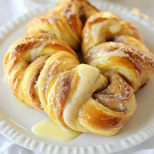 To make these tasty treats, you'll need: - 1 sheet of puff pastry (thawed) - 1/2 cup granulated sugar - 2 teaspoons ground cinnamon - 1/4 cup unsalted butter, melted - 1/2 cup cream cheese, softened - 1/2 cup powdered sugar - 1 tablespoon milk - 1/2 teaspoon vanilla extract - 1 egg (for egg wash) You can jazz up your pastries with some fun add-ins: - Chopped nuts (like pecans or walnuts) add crunch. - Chocolate chips bring a sweet twist. - Dried fruit, like raisins or cranberries, adds a fruity flavor. You can choose between homemade or store-bought puff pastry. - Homemade: Making your own takes time but gives a fresh taste. Use flour, butter, and water to create layers. - Store-bought: This option saves time. Look for high-quality brands. They are easy to find in most grocery stores. Both options yield delicious pastries. It&rsquo;s all about what fits your schedule and skill. {{ingredient_image_2}} First, gather all your tools. You need a clean surface, a rolling pin, and a sharp knife. Make sure to have a baking sheet ready, lined with parchment paper. This helps keep your pastries from sticking. Take your thawed puff pastry and lay it on the floured surface. Use your rolling pin to flatten it into a rectangle. Aim for about 10 by 12 inches. This size works best for the twists. Keep an even thickness for a nice rise. In a small bowl, mix the granulated sugar and ground cinnamon. Combine them well until they look uniform. Set aside a couple of tablespoons for later. This mixture gives your pastries a sweet, warm flavor. Brush the melted butter over the entire pastry surface. Then, sprinkle the cinnamon-sugar mixture evenly across it. Cut the pastry into 1-inch wide strips. Grab each strip and twist it several times to form a spiral. Place them on your baking sheet with space in between. Preheat your oven to 400&deg;F (200&deg;C). Once ready, bake the pastries for 15-20 minutes. Keep an eye on them as they turn golden brown. That&rsquo;s when you know they are done. While the pastries bake, focus on the glaze. In a bowl, mix the softened cream cheese with powdered sugar, milk, and vanilla extract. Stir until smooth and creamy. This glaze adds a rich finish to your pastries. To create flaky pastries, keep your ingredients cold. Use cold butter and chilled puff pastry. This helps form layers as the pastries bake. Be gentle when rolling out the dough. Overworking can make it tough. Aim for even thickness, about 1/8 inch. This ensures even baking and a light texture. One common mistake is not preheating the oven. Always preheat to 400&deg;F (200&deg;C) before baking. Another mistake is using too much filling. This can cause the pastries to leak. Ensure you sprinkle the cinnamon-sugar mix evenly. Lastly, don&rsquo;t skip the egg wash. It gives a nice golden finish. For the egg wash, beat one egg in a bowl until mixed. Use a pastry brush to apply it gently. Cover the tops of pastries, but avoid letting it drip down the sides. The wash helps pastries rise and adds shine. For extra flavor, you can add a splash of milk to the egg. This gives a richer color when baked. Pro Tips Chill the Pastry: Keeping the puff pastry cold before baking helps it puff up better, resulting in a flakier texture. Even Twists: Ensure you twist each strip evenly to maintain a uniform shape and even baking throughout. Experiment with Flavors: Try adding different spices like nutmeg or cardamom to the cinnamon-sugar mixture for a unique twist. Serve Fresh: These pastries are best enjoyed fresh out of the oven when they are still warm and flaky. {{image_4}} To make nutty cinnamon twist pastries, add nuts to the mix. You can use chopped pecans or walnuts. Sprinkle them over the cinnamon-sugar mixture before twisting. This adds a crunchy texture and rich flavor. For a chocolate twist, use chocolate chips. After you spread the butter, add a layer of chocolate chips before the cinnamon-sugar. Twist the strips as usual. The melted chocolate will make each bite a sweet delight. In the fall, try pumpkin spice! Replace the cinnamon with pumpkin pie spice. Mix in a bit of pumpkin puree into the cream cheese glaze. This gives your pastries a festive flavor that everyone will enjoy. To keep your leftover Cinnamon Twist Pastries fresh, place them in an airtight container. This will help prevent them from getting stale. You can store them at room temperature for up to two days. If you want to keep them longer, refrigeration is a good option. Just make sure to wrap them well in plastic wrap or foil before placing them in the fridge. If you want to freeze your pastries, here&rsquo;s what to do. Allow them to cool completely after baking. Then, place them in a single layer on a baking sheet. Put the sheet in the freezer for about an hour. Once frozen, transfer the pastries to an airtight container or zip-top bag. They can stay frozen for up to three months. Remember to label your container with the date. To enjoy your pastries again, reheat them properly. Preheat your oven to 350&deg;F (175&deg;C). Place the pastries on a baking sheet. Heat them for about 10 minutes. This will help restore their flaky texture. If you prefer a microwave, heat them for about 15-20 seconds. However, the oven gives better results. You can make these pastries gluten-free by using a gluten-free puff pastry. Many brands offer this option. Check for one that fits your needs. You can also replace all-purpose flour with a gluten-free blend when rolling out dough. This keeps the texture light and flaky. Yes, you can use homemade puff pastry. Making it from scratch can give you fresh flavors. Just keep in mind that it can take more time. Follow your favorite recipe for puff pastry. Ensure it is chilled before you roll it out. If you want to switch cream cheese, consider using Greek yogurt or mascarpone. Both give a nice creamy texture. You can also try cottage cheese, but blend it well to make it smooth. These options will still taste great in the glaze. Look for a golden brown color on the top. The pastries should puff up and look flaky. You can also gently tap the bottom of a pastry. If it sounds hollow, they are ready. Keep an eye on them while baking to avoid overcooking. You learned how to make delicious cinnamon twist pastries. We covered ingredients, step-by-step tips, and fun variations. You also discovered how to store extras for later. While trying out these recipes, keep your kitchen organized for the best results. Make sure to avoid common mistakes to get flaky, tasty pastries. Enjoy experimenting with flavors, and have fun! Your baking journey can bring joy to everyone around you.